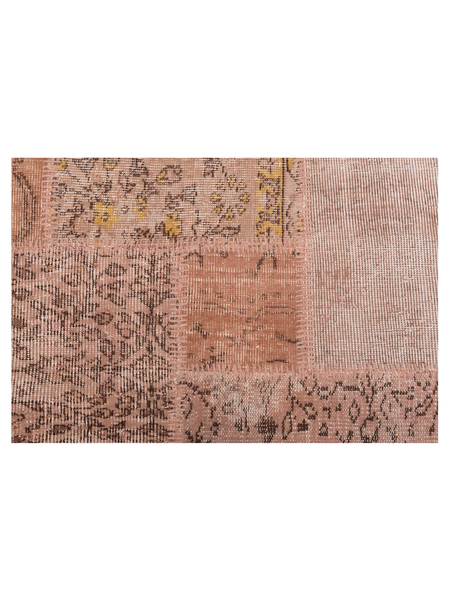 Patchwork Pink 3.11x6 Hand Knotted Rug