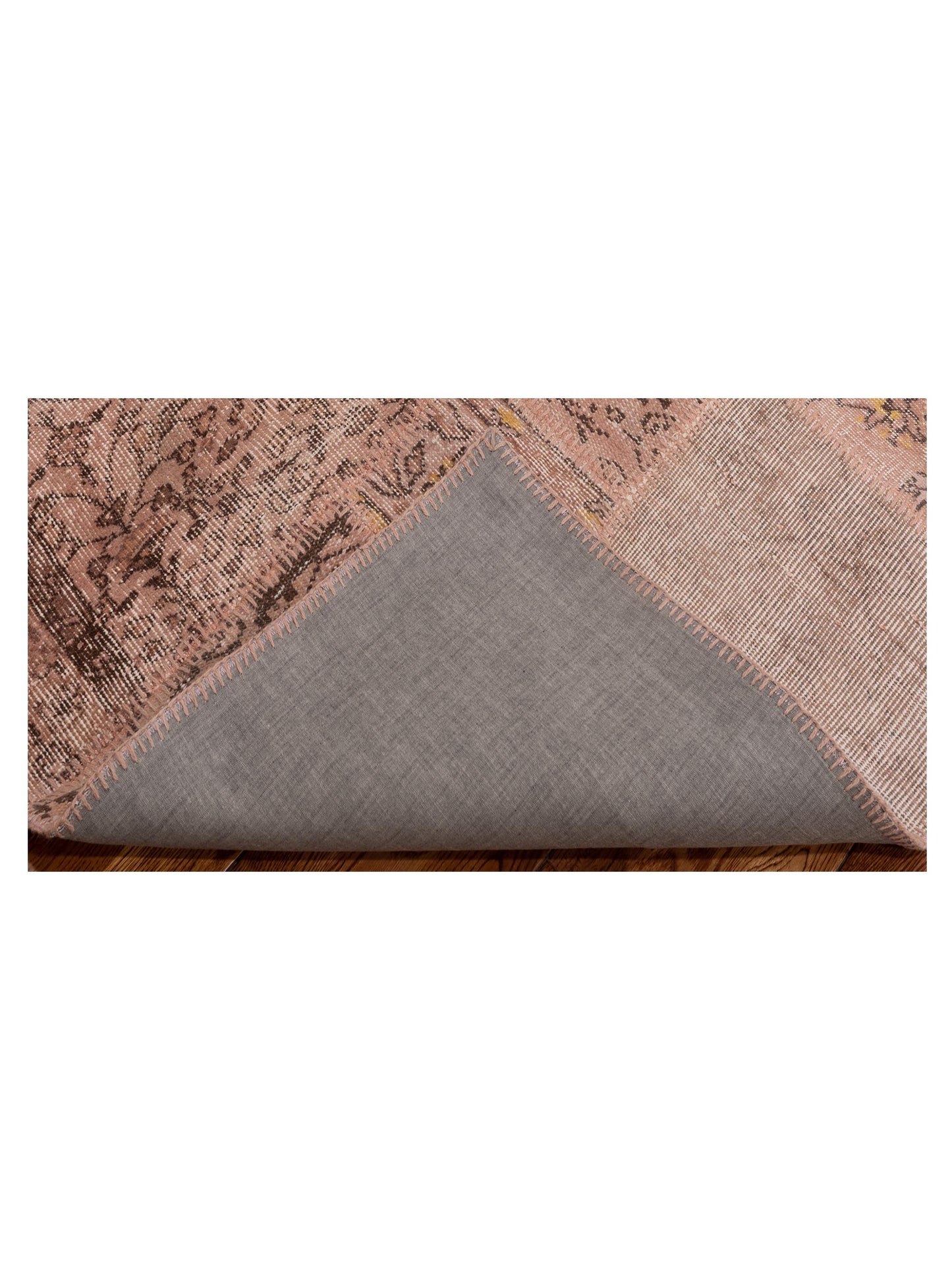 Patchwork Pink 3.11x6 Hand Knotted Rug