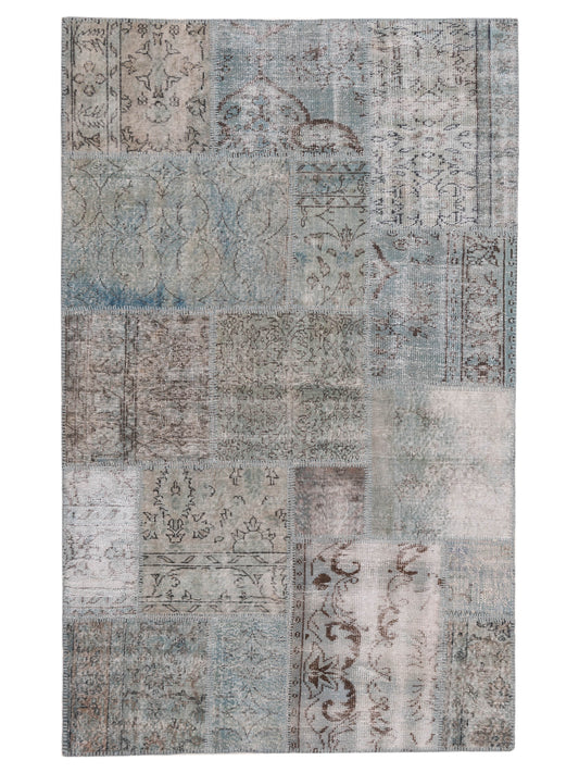 Pasha Turkish Vestige Patchwork  Jean Blue  Contemporary