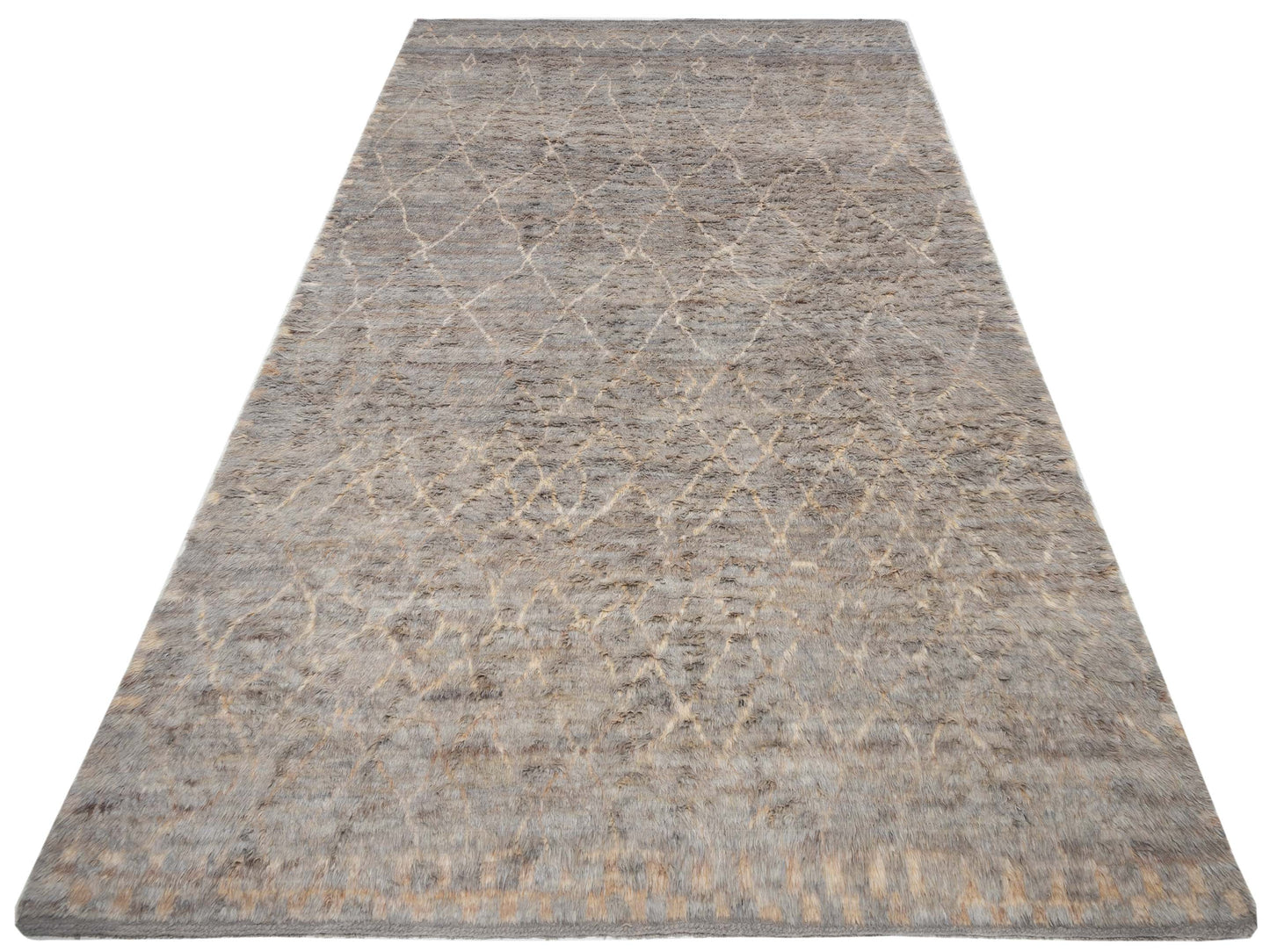 Baskra Silver Ivory 10.3x14.4 Hand Knotted Rug