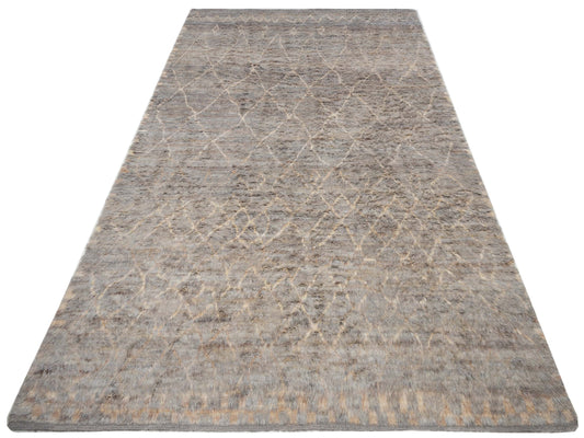 Baskra Silver Ivory 10.3x14.4 Hand Knotted Rug