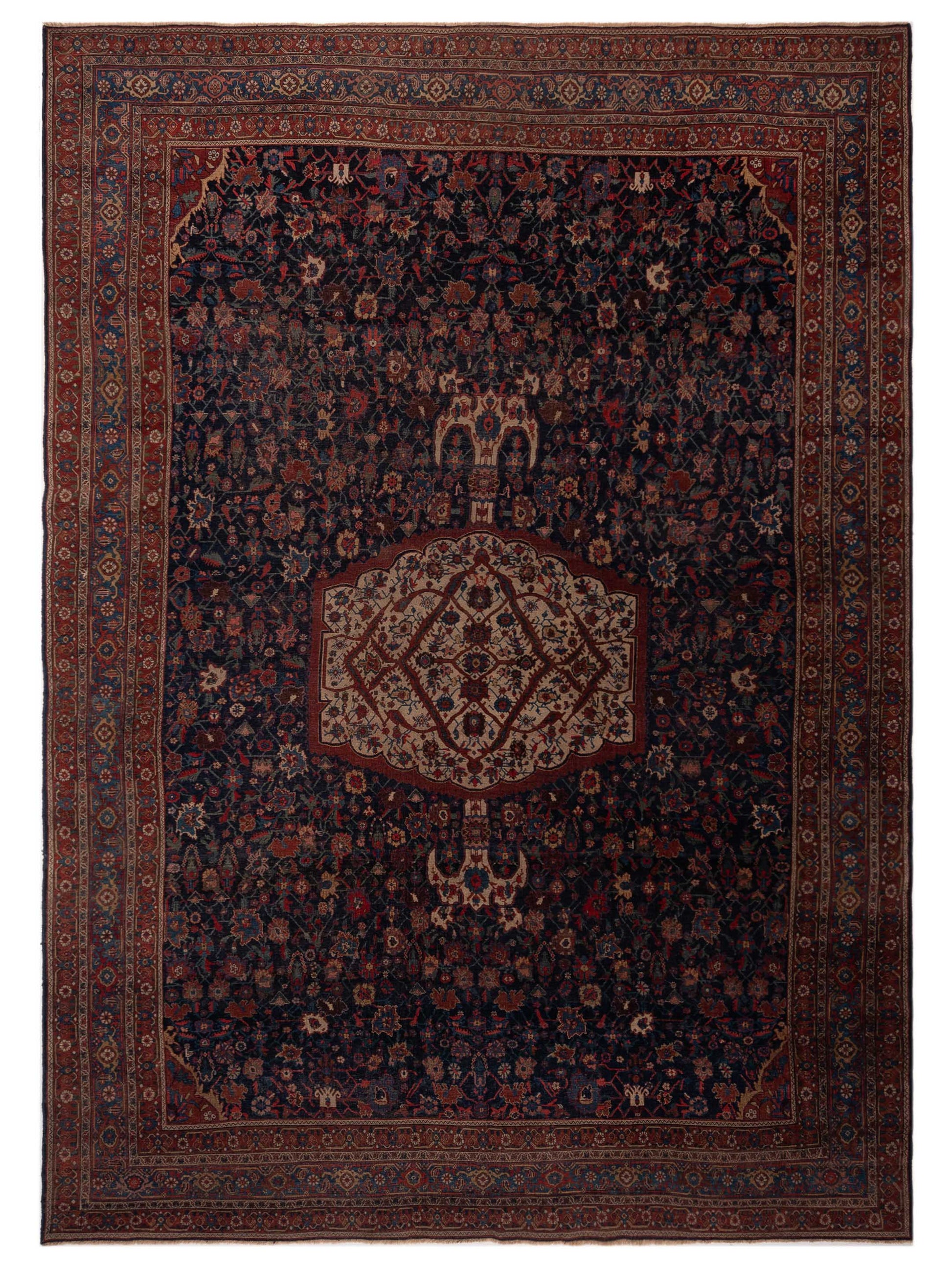 Pasha Persian Antique  Blue Red Traditional