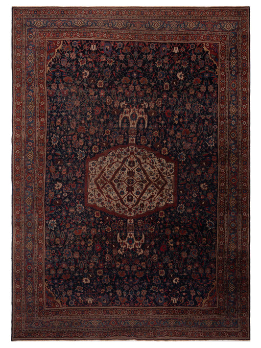 Pasha Persian Antique  Blue Red Traditional
