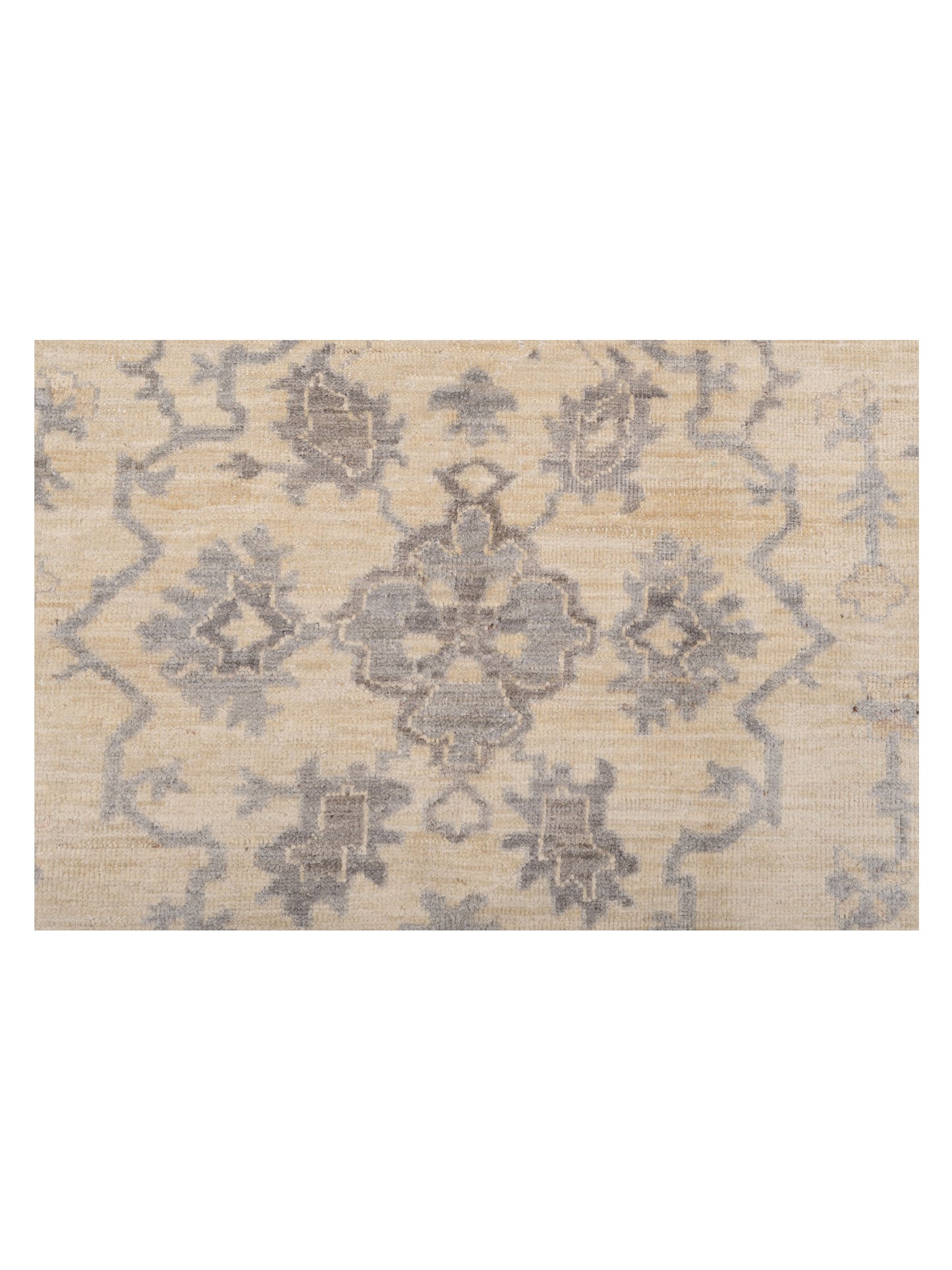 Oushak Ivory Ivory 9x11.9 Hand Knotted Rug
