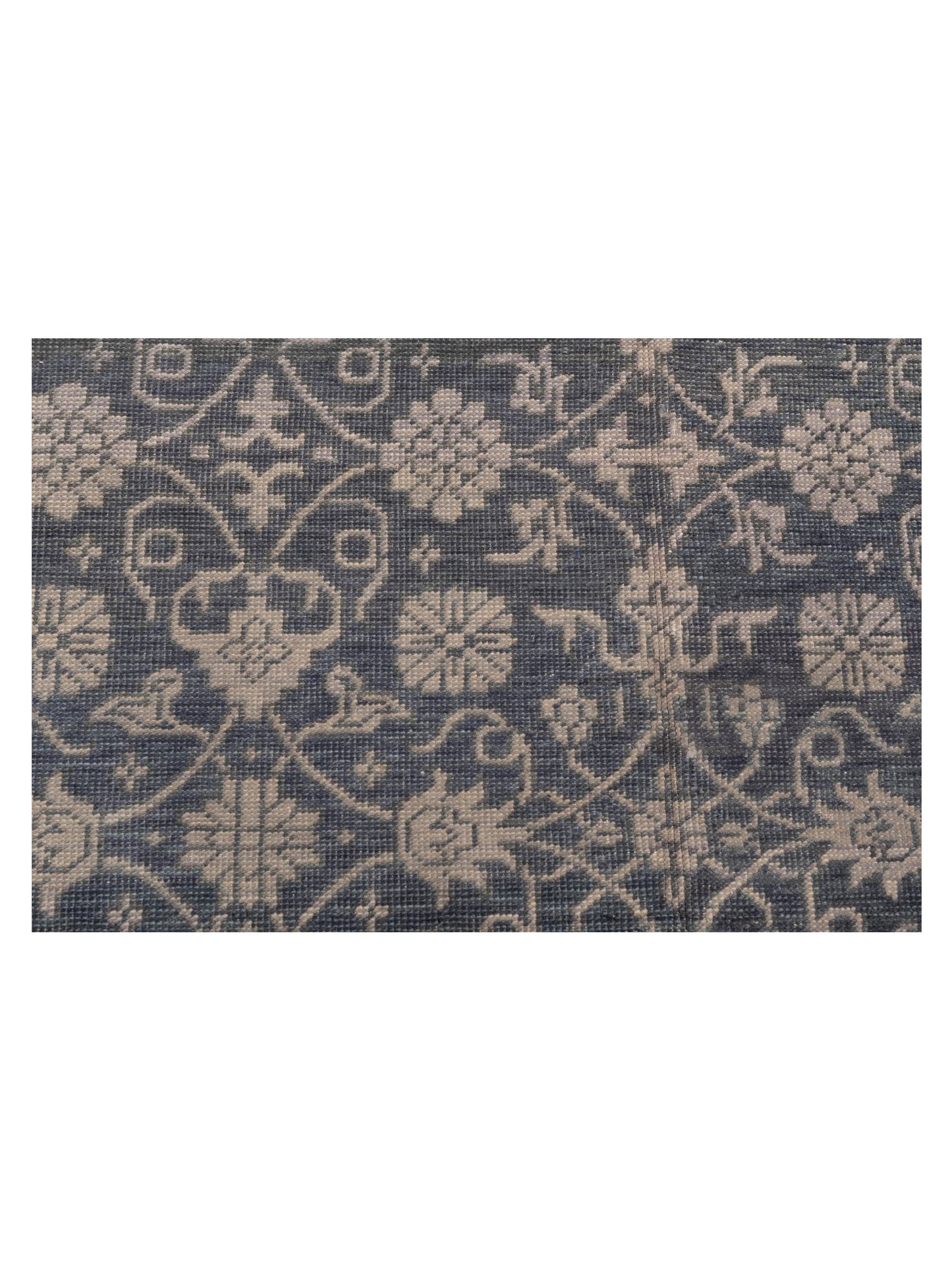 Oushara Gray 7.9x9.9 Hand Knotted Rug