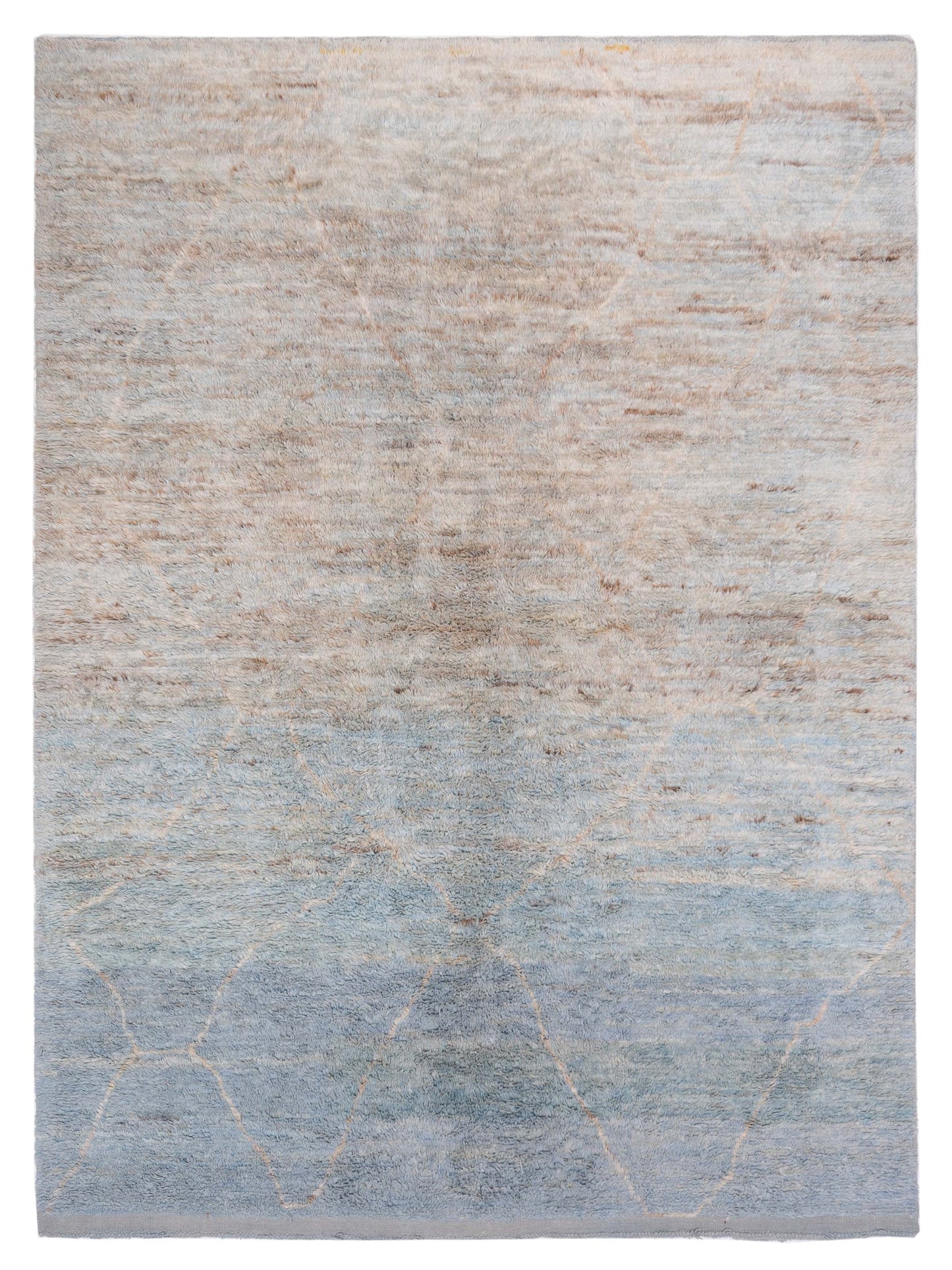 Pasha Berber  Ice Blue Ivory Contemporary