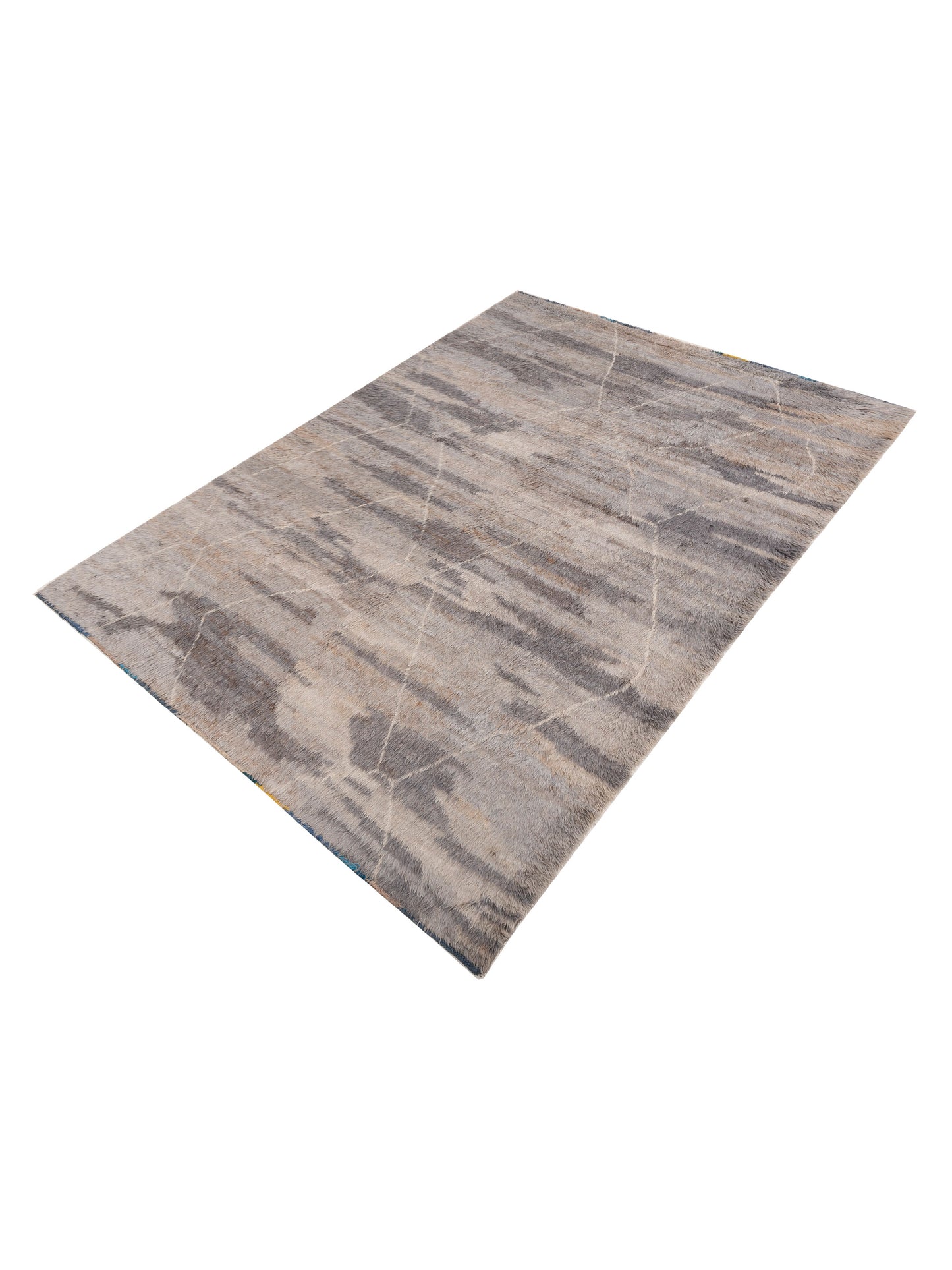 Baskra Silver Ivory 10.5x14.4 Hand Knotted Rug