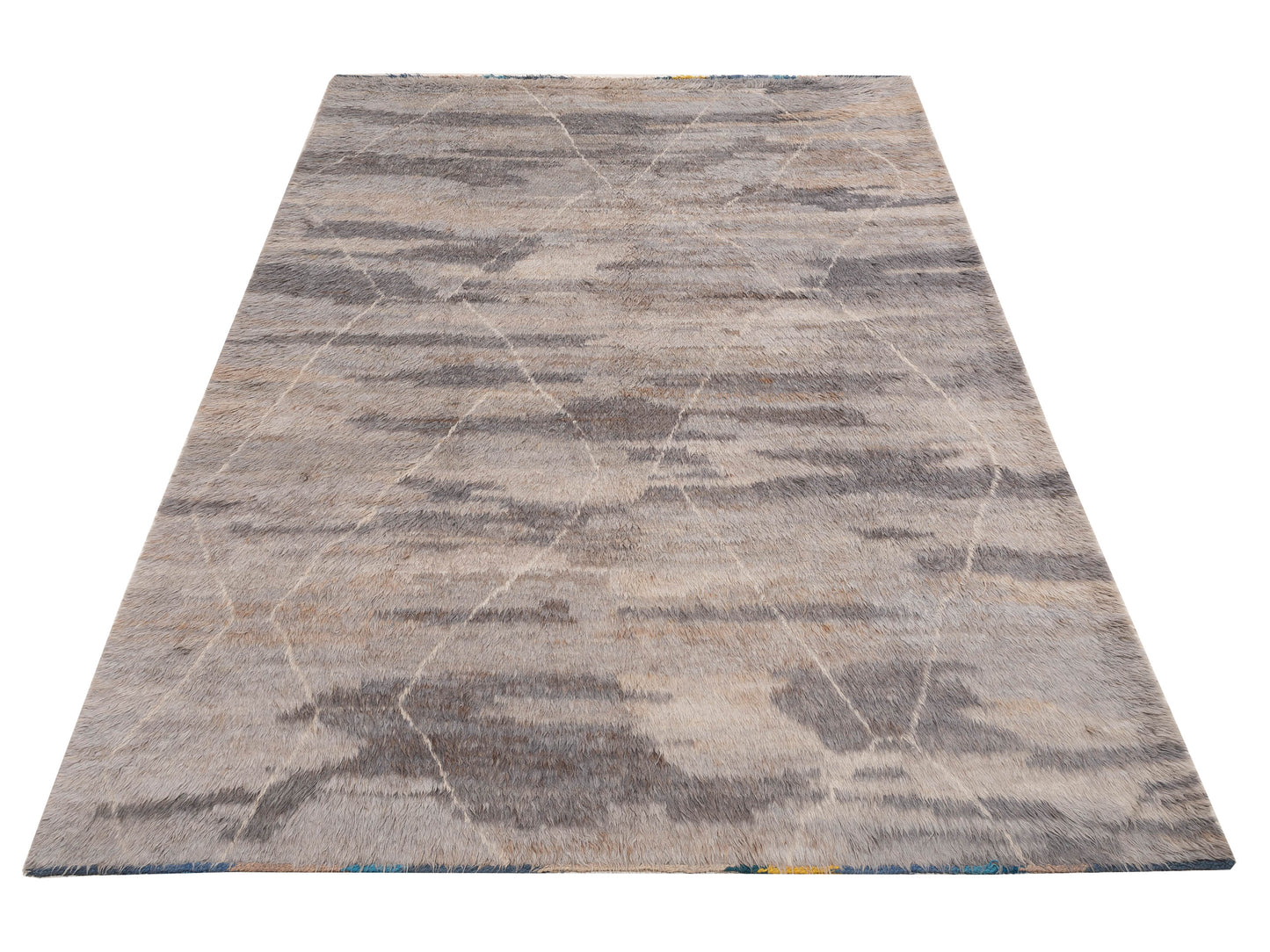 Baskra Silver Ivory 10.5x14.4 Hand Knotted Rug