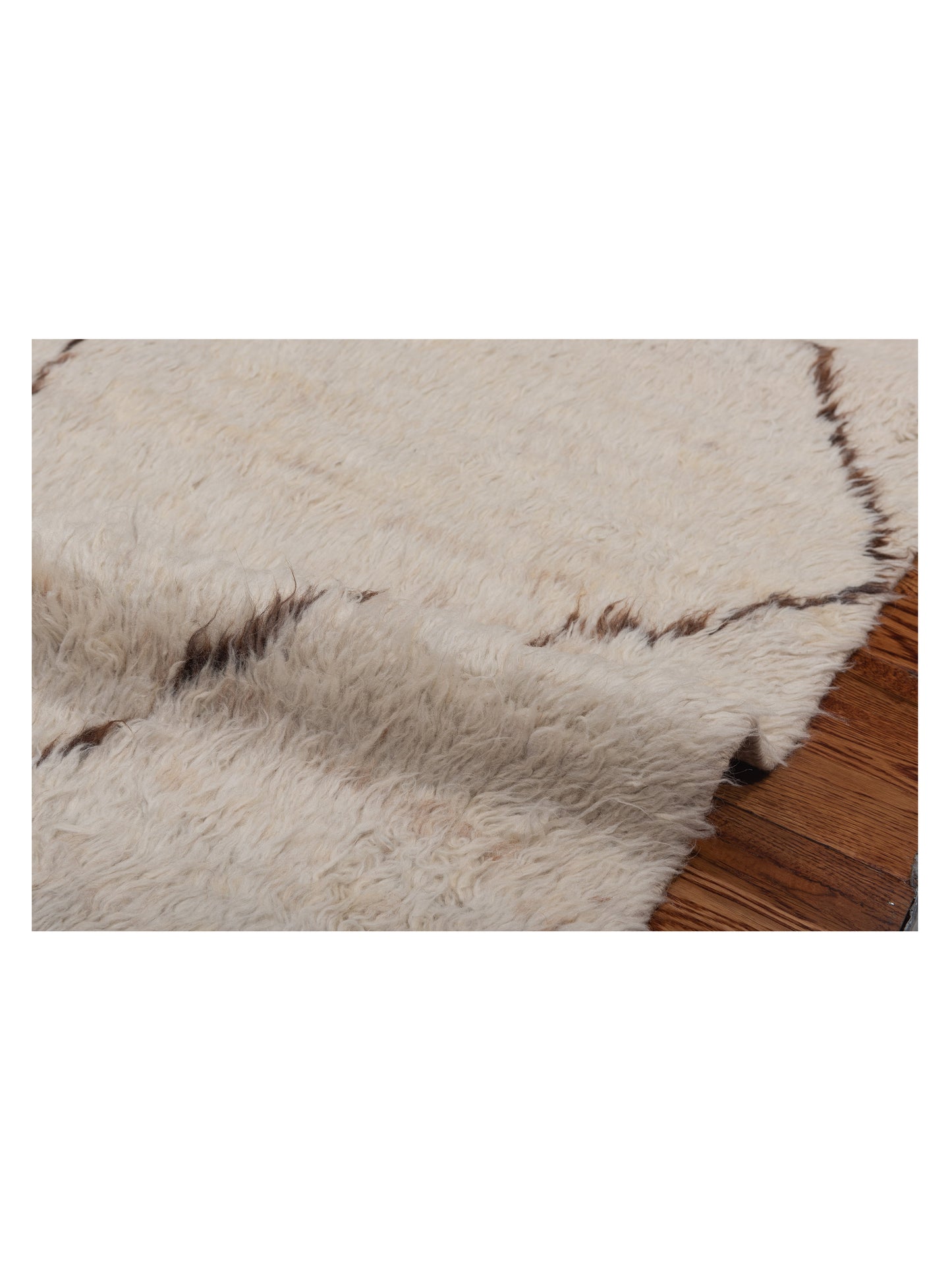 Baskra Ivory Brown 5.2x8.3 Hand Knotted Rug