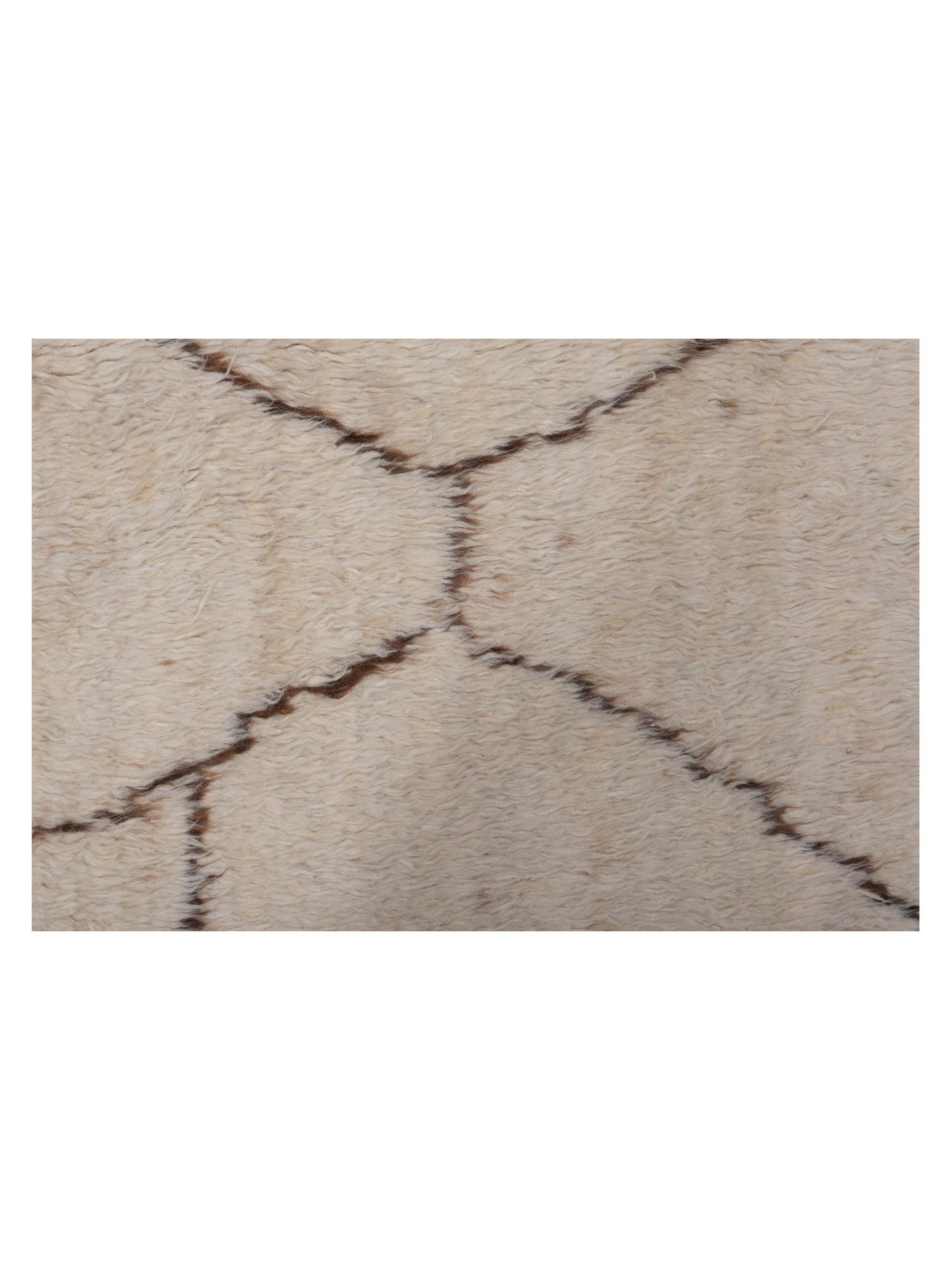 Baskra Ivory Brown 5.2x8.3 Hand Knotted Rug