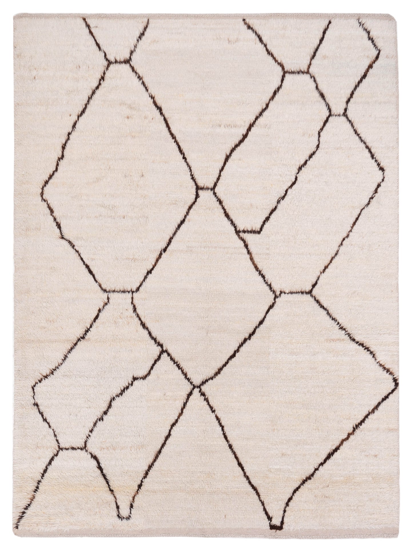 Pasha Berber  Ivory Dark Brown Contemporary
