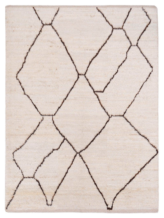 Pasha Berber  Ivory Dark Brown Contemporary