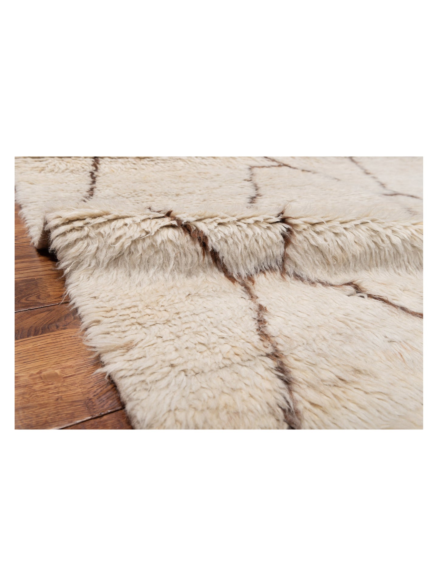 Baskra Ivory Brown 6.2x8.10 Hand Knotted Rug