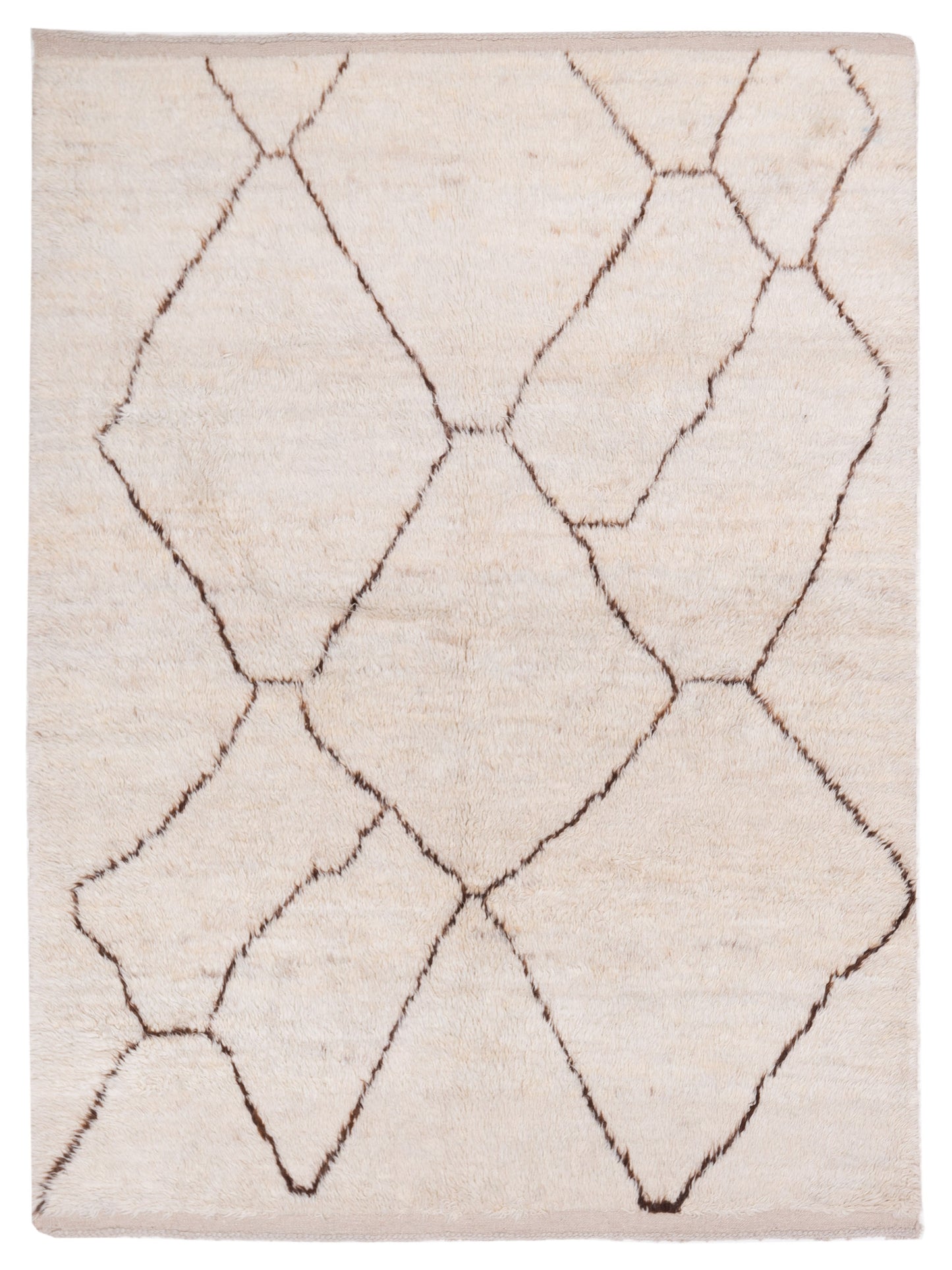 Pasha Berber  Ivory Brown Contemporary
