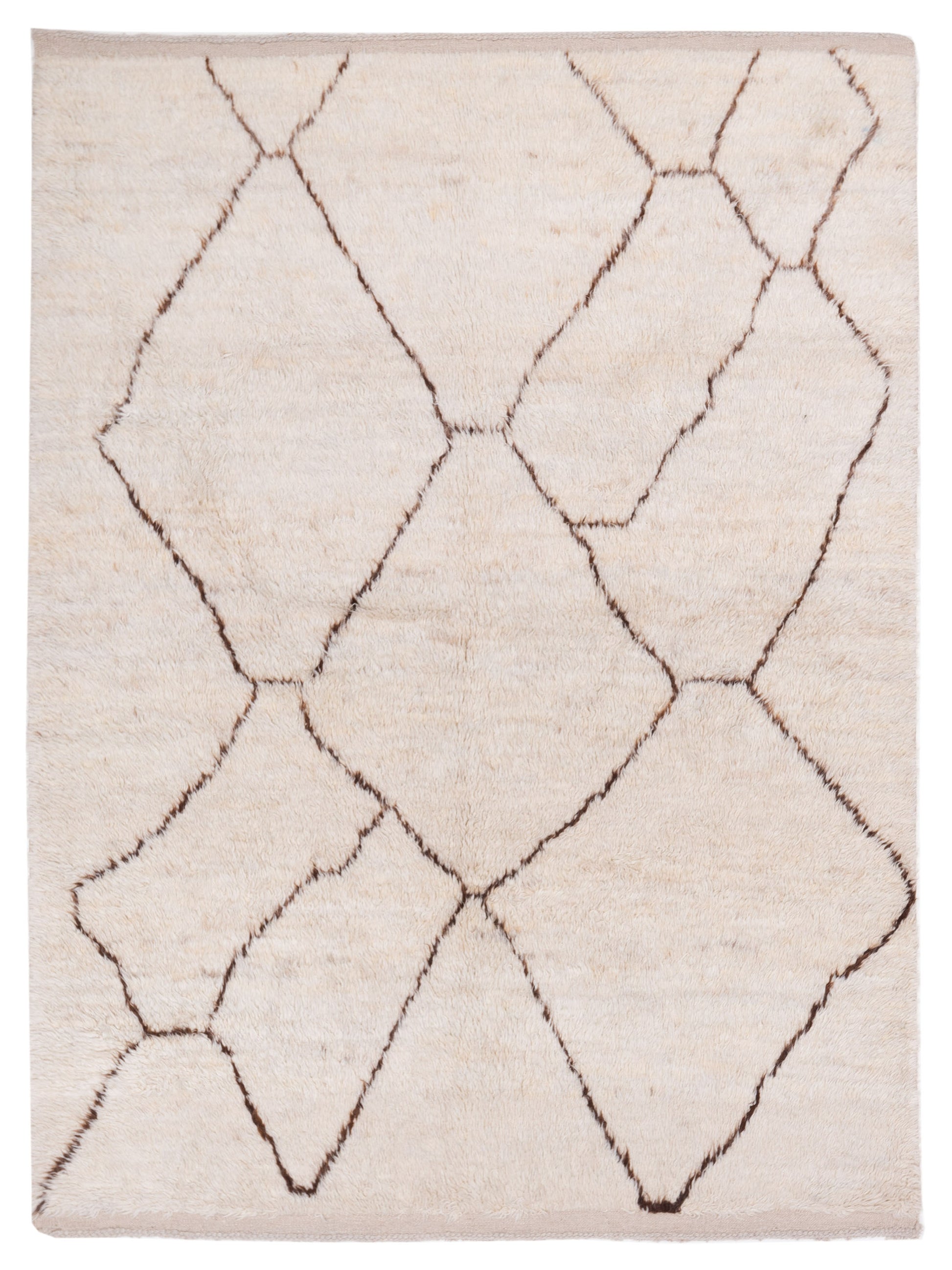 Pasha Berber  Ivory Brown Contemporary