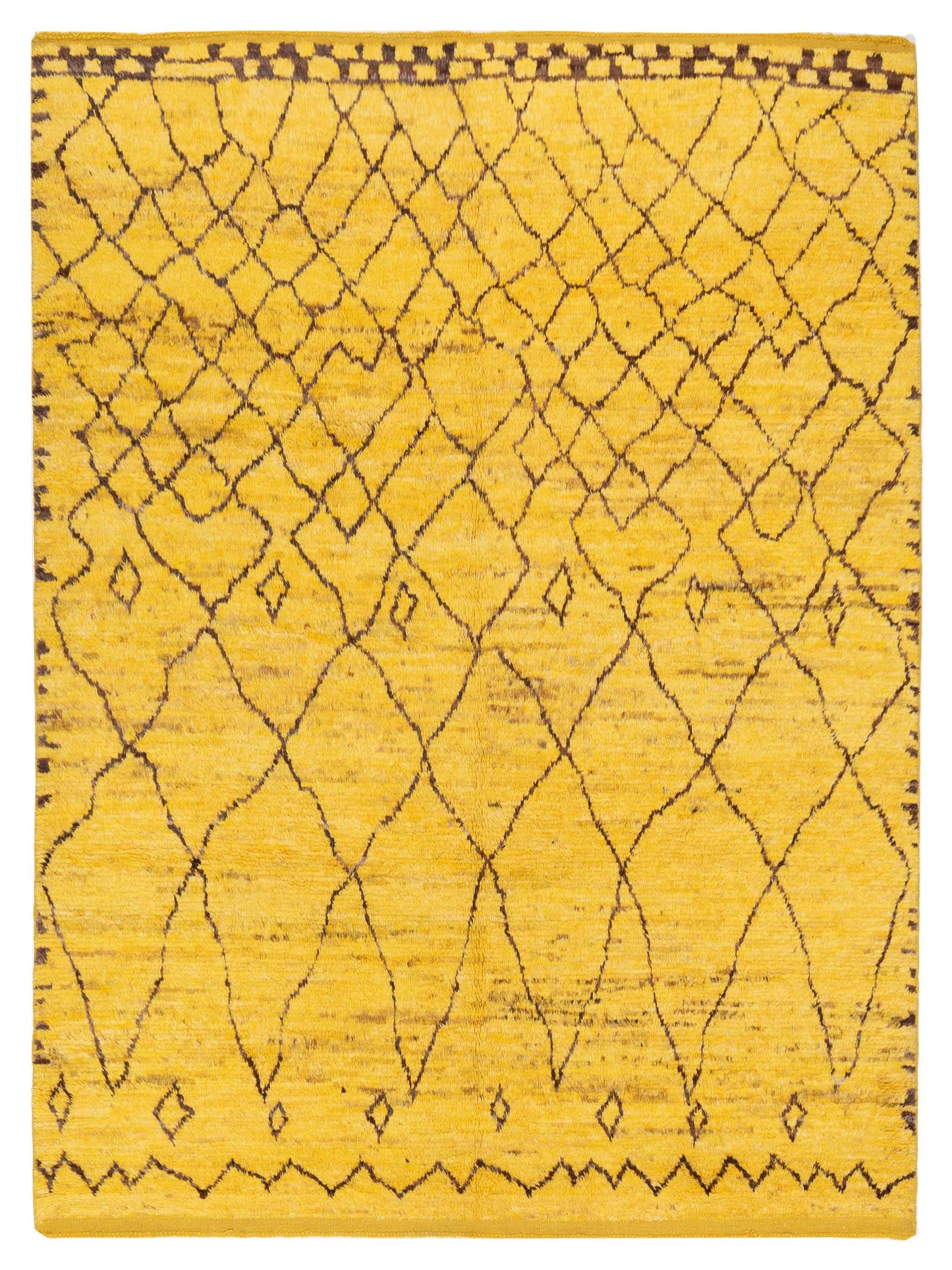 Pasha Berber  Yellow Charcoal Contemporary