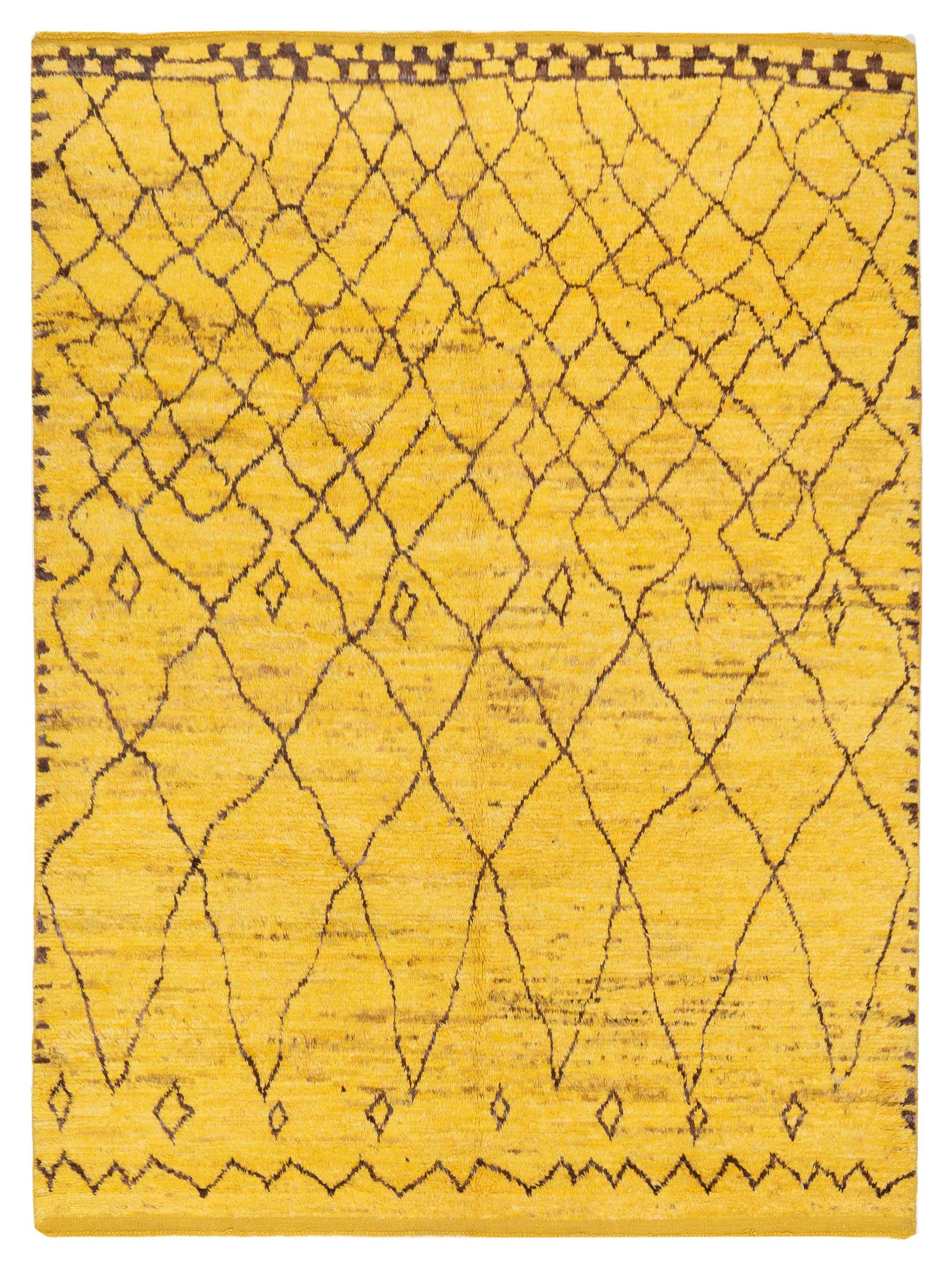 Pasha Berber  Yellow Charcoal Contemporary