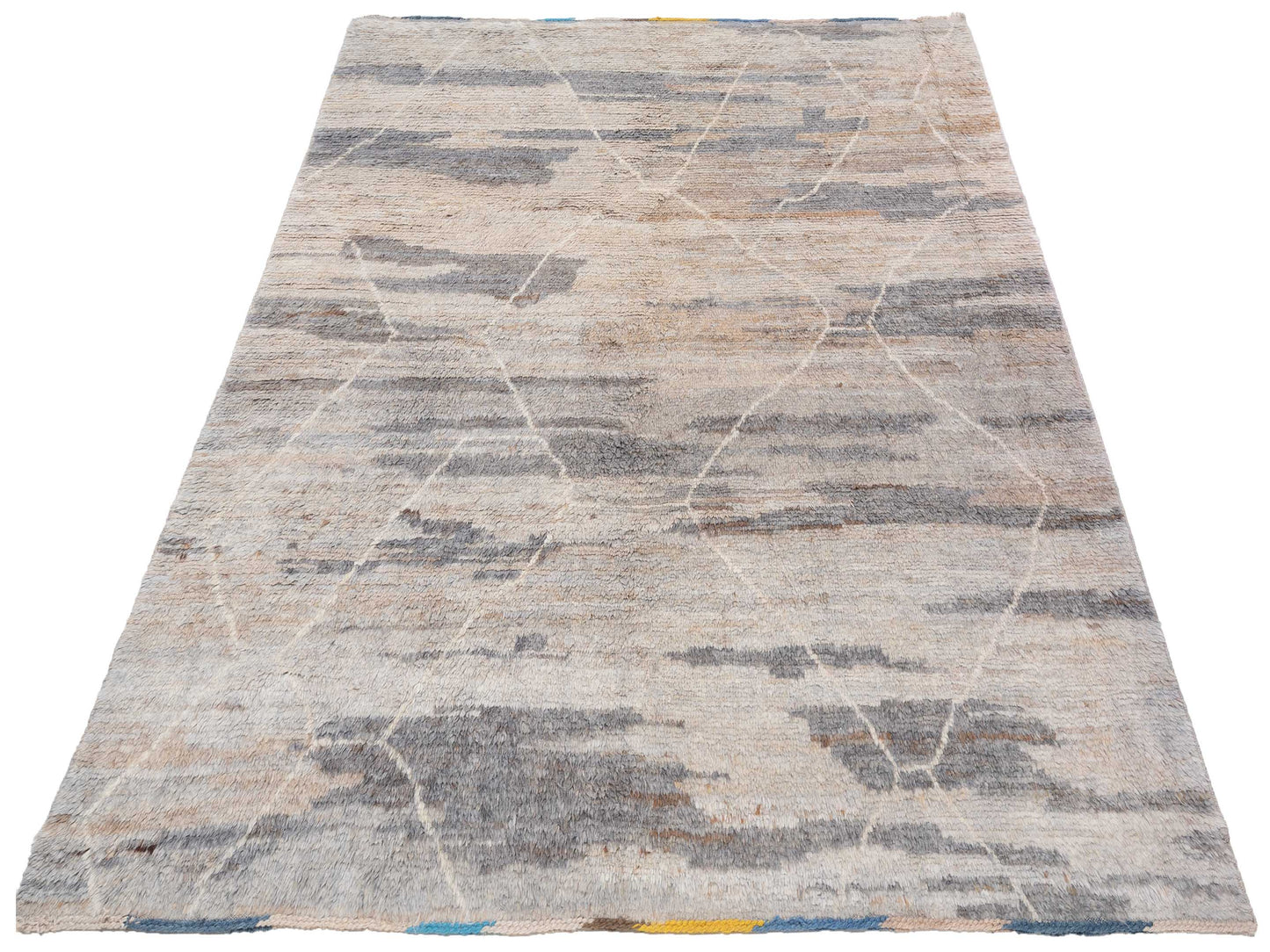 Baskra Silver Ivory 8.5x10 Hand Knotted Rug