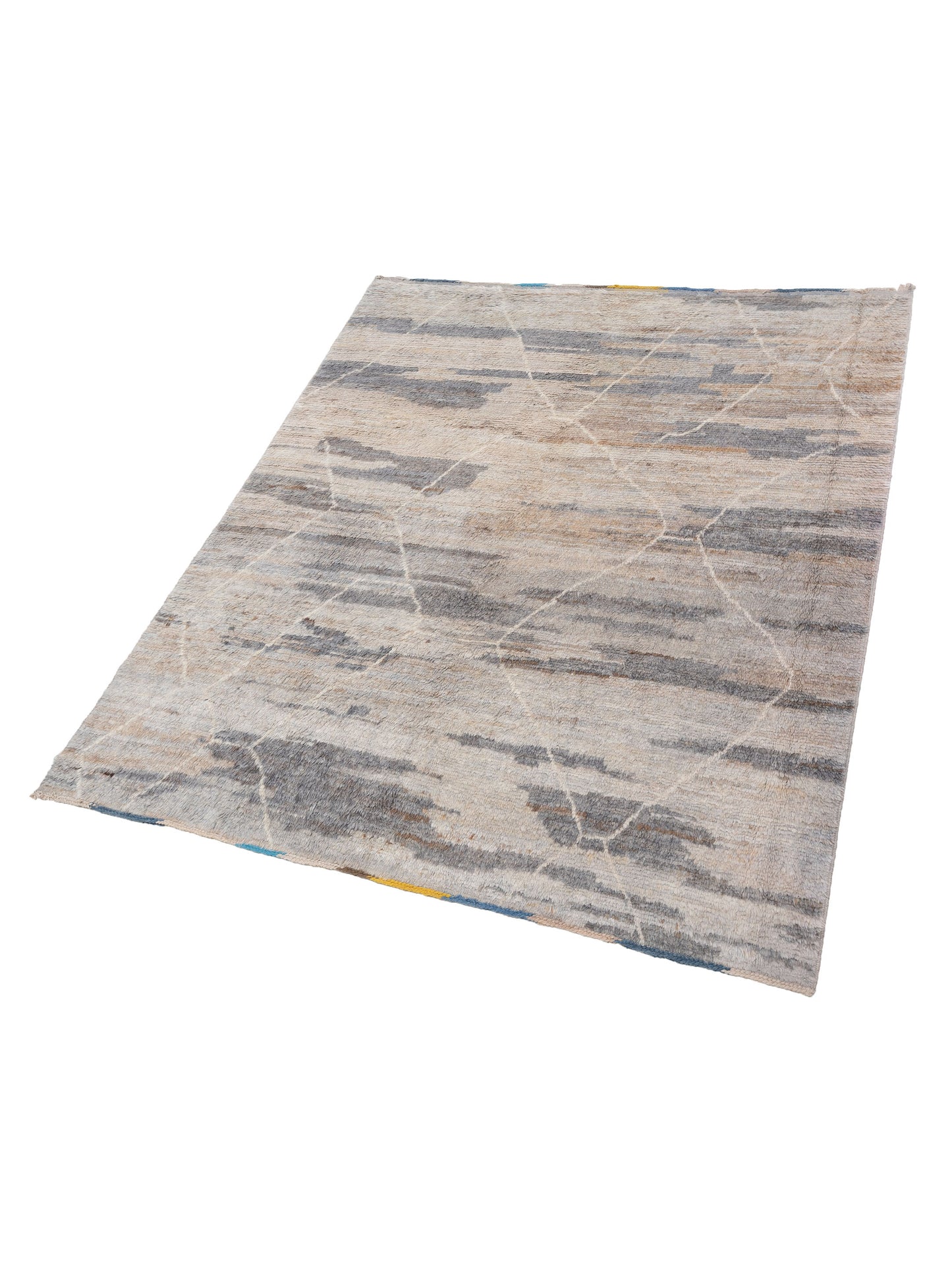 Baskra Silver Ivory 8.5x10 Hand Knotted Rug