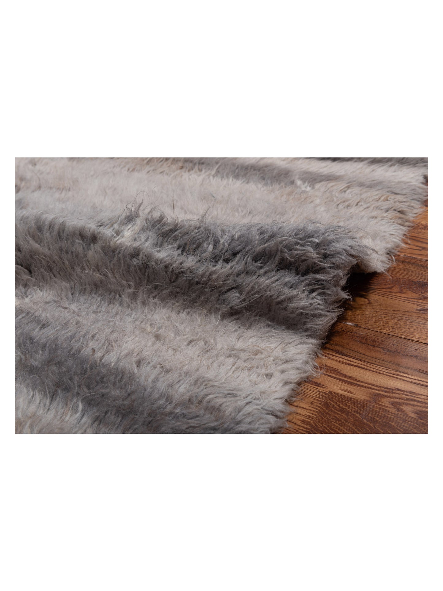 Baskra Gray Silver 9.1x11.1 Hand Knotted Rug