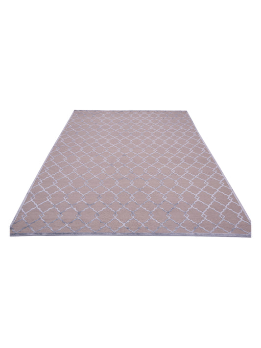 Tenzari Beige Blue 9.1x12 Hand Knotted Rug