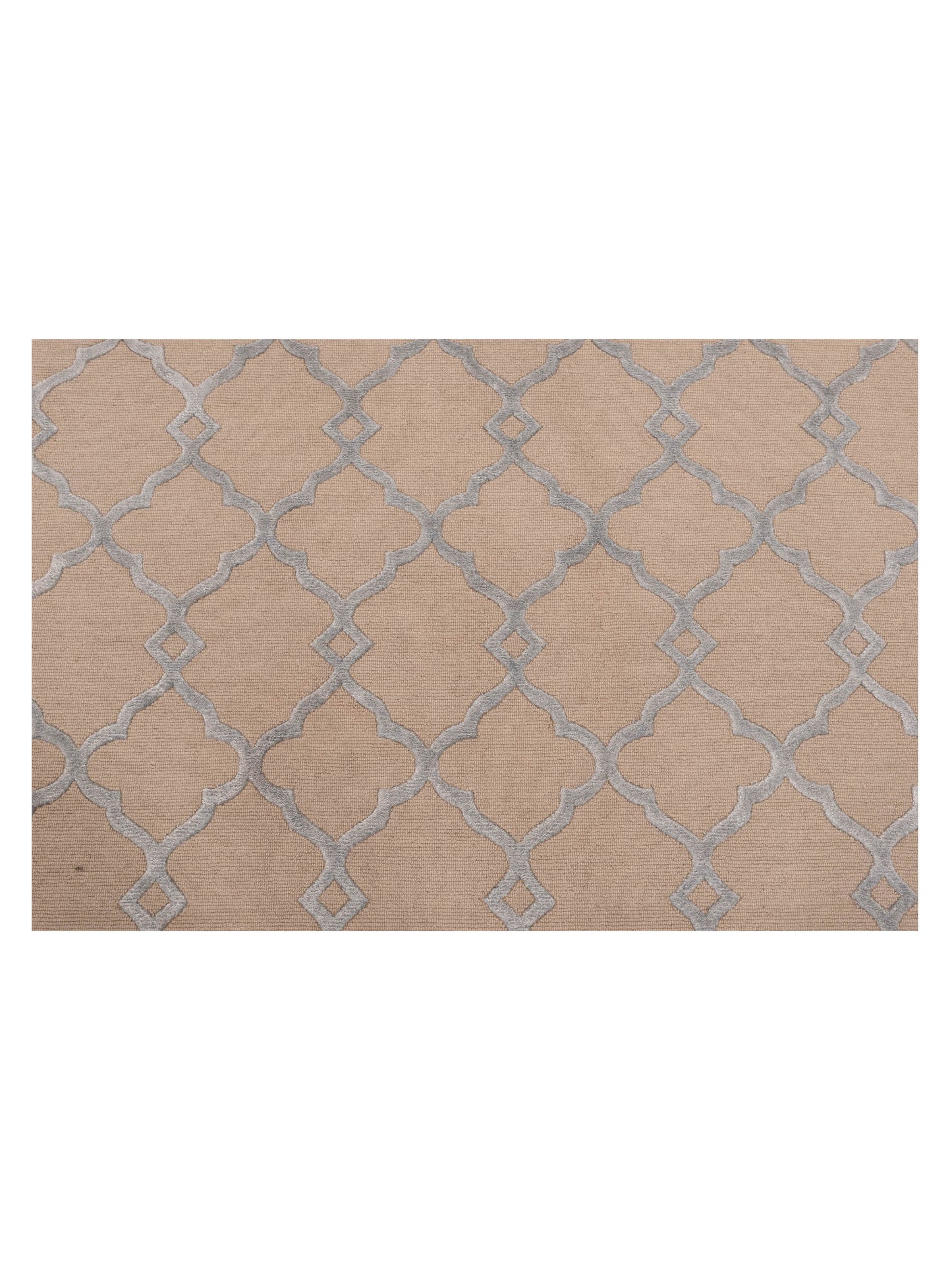 Tenzari Beige Blue 9.1x11.11 Hand Knotted Rug