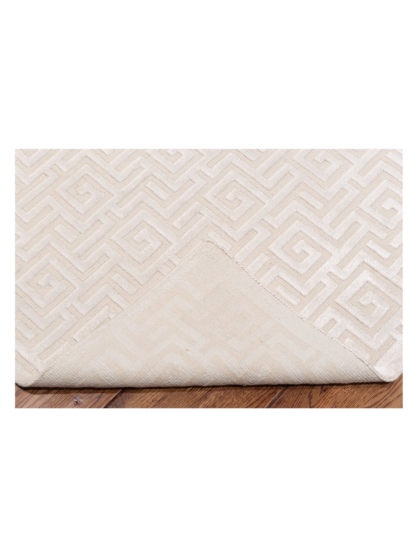 Tenzari Ivory 8.1x9.10 Hand Knotted Rug