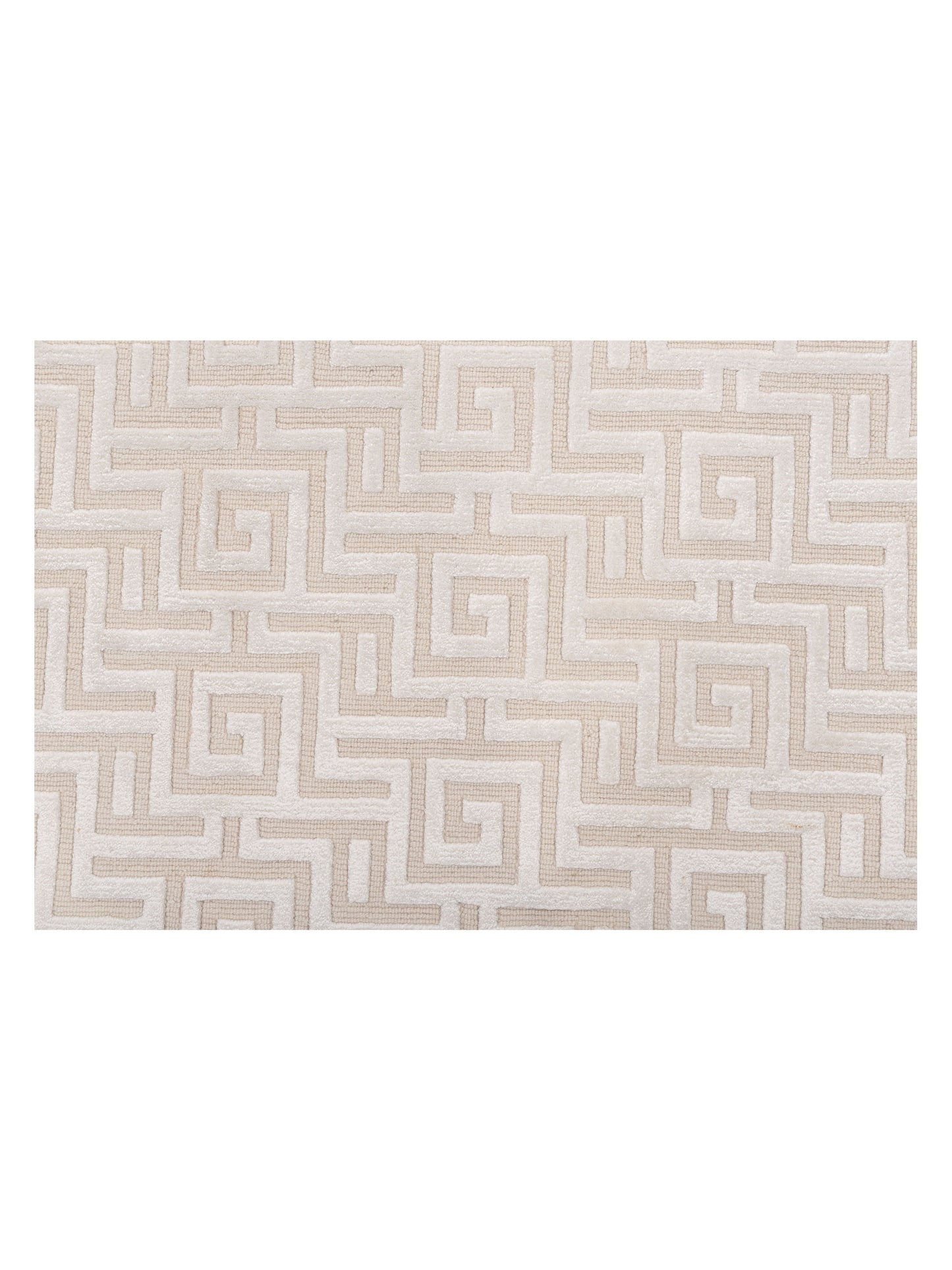 Tenzari Ivory 8.1x9.10 Hand Knotted Rug