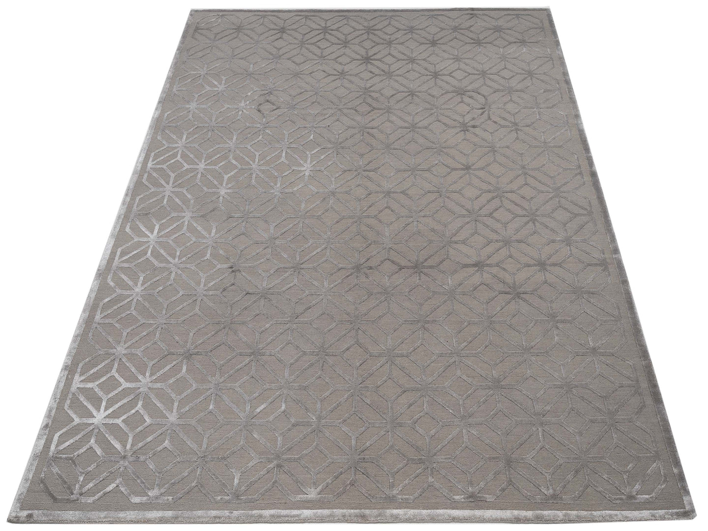 Bambelle Silver 8x10 Hand Knotted Rug
