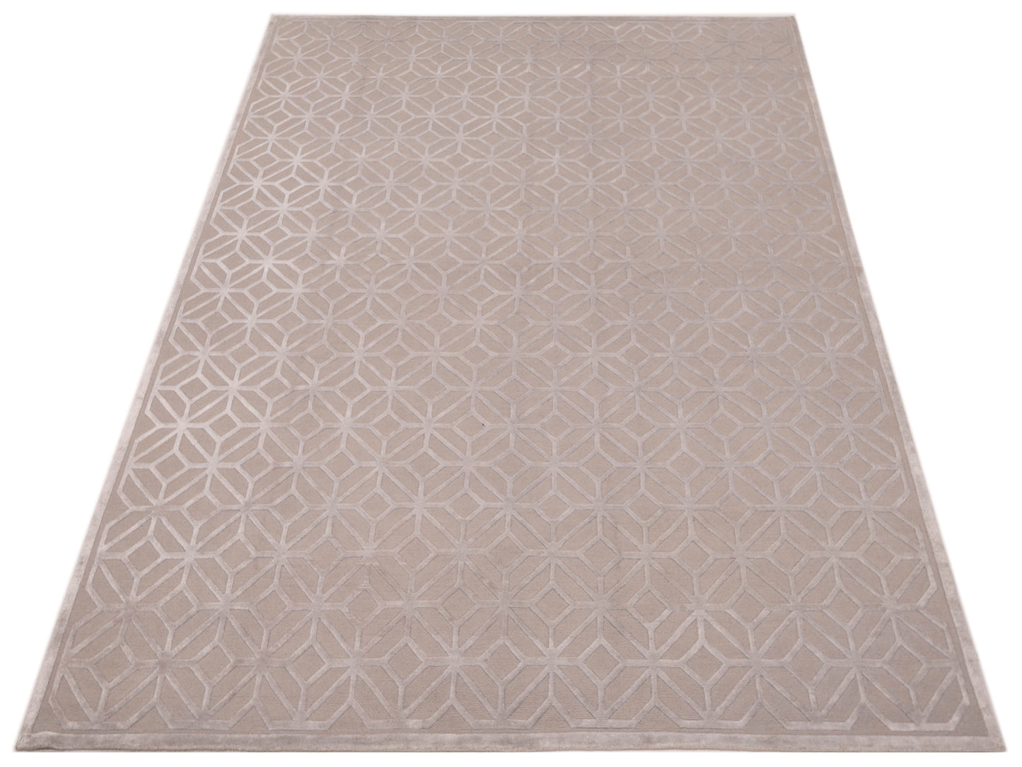 Tenzari Gray 9x11.9 Hand Knotted Rug