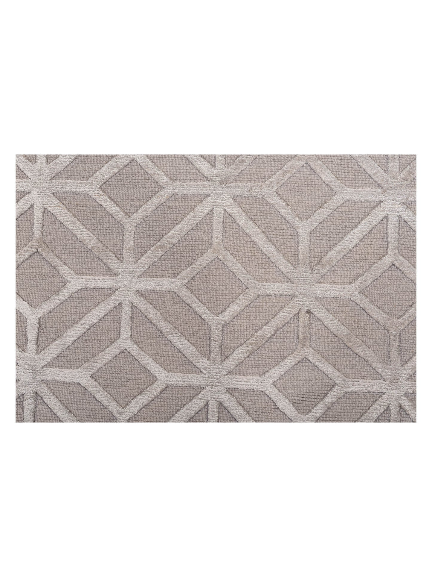 Tenzari Silver 8.1x10.3 Hand Knotted Rug