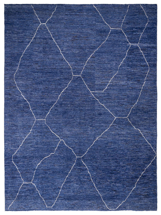 Pasha Berber  Indigo Ivory Contemporary
