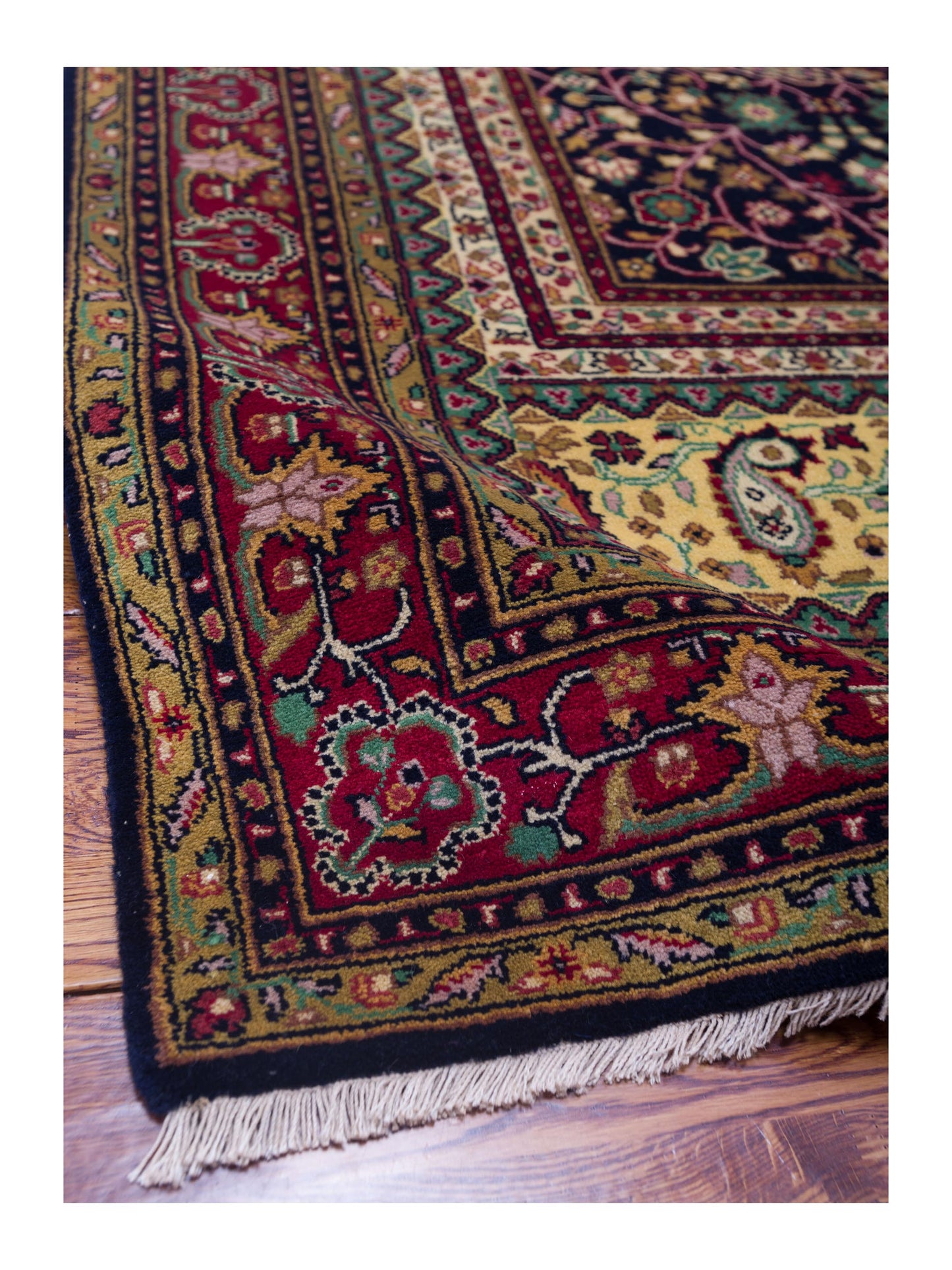 Sansira Black Red 4x6 Hand Knotted Rug