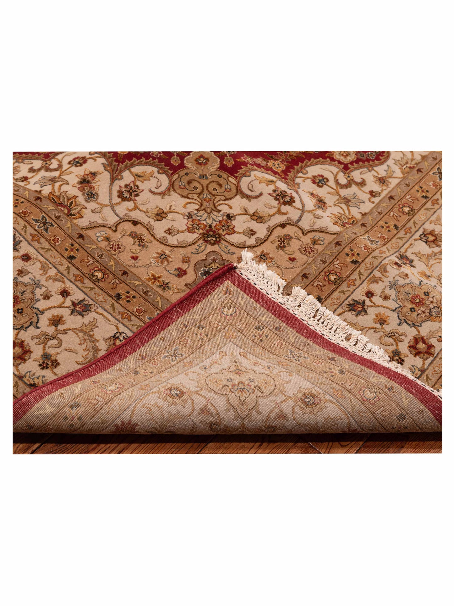 Javira Silk Red Ivory 9x11.11 Hand Knotted Rug