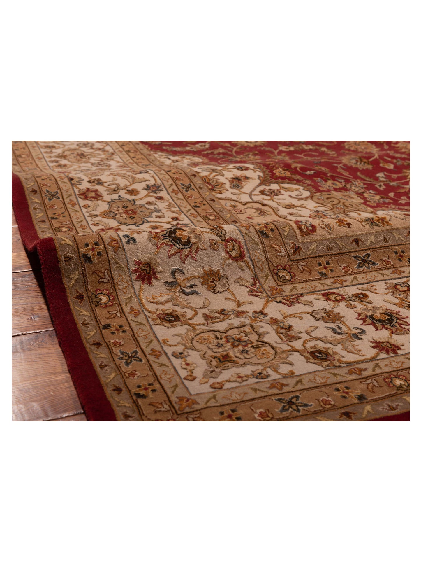 Javira Silk Red Ivory 9x11.11 Hand Knotted Rug