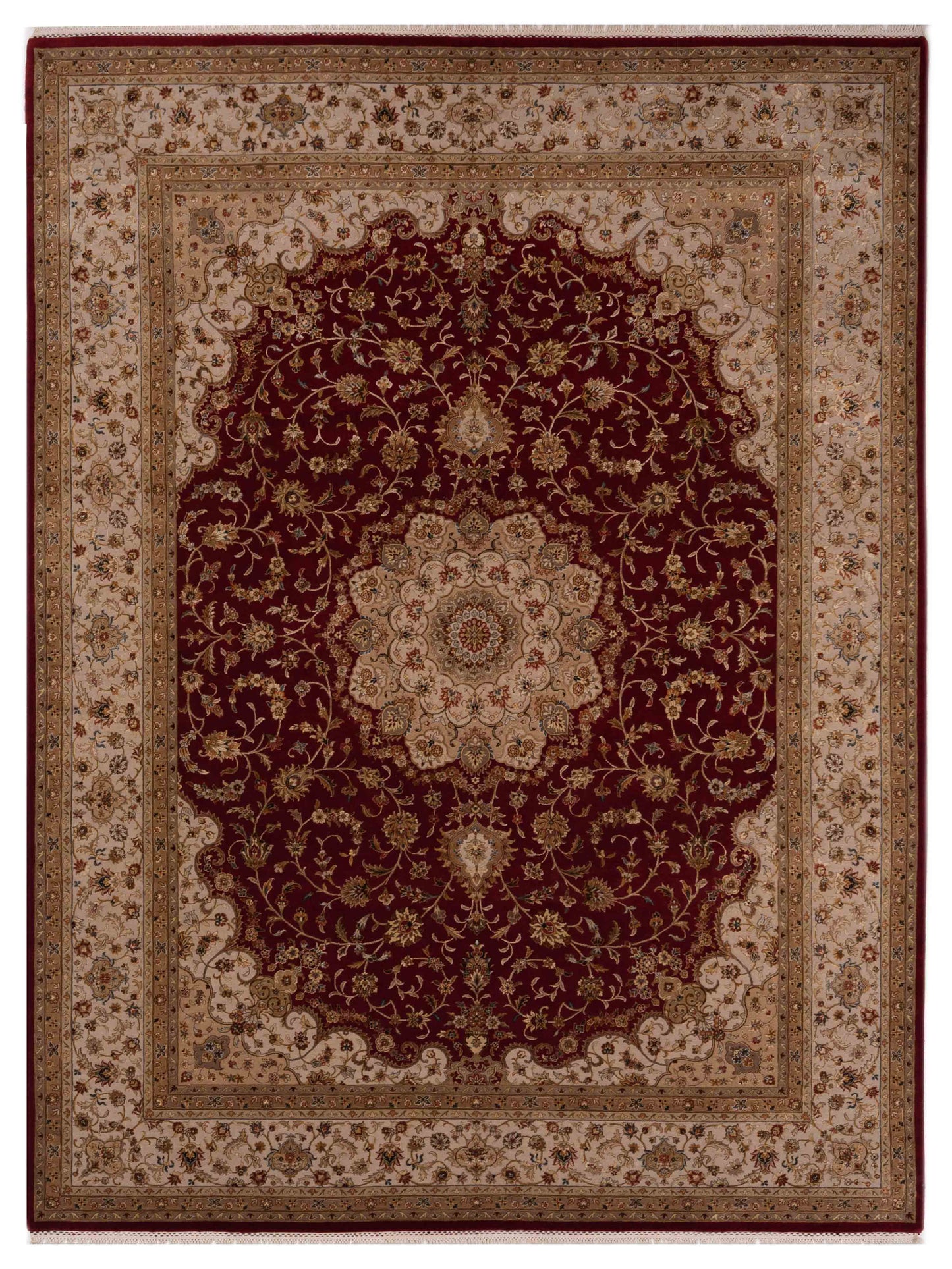 Rajpur Imperial Silk  Red Ivory Traditional