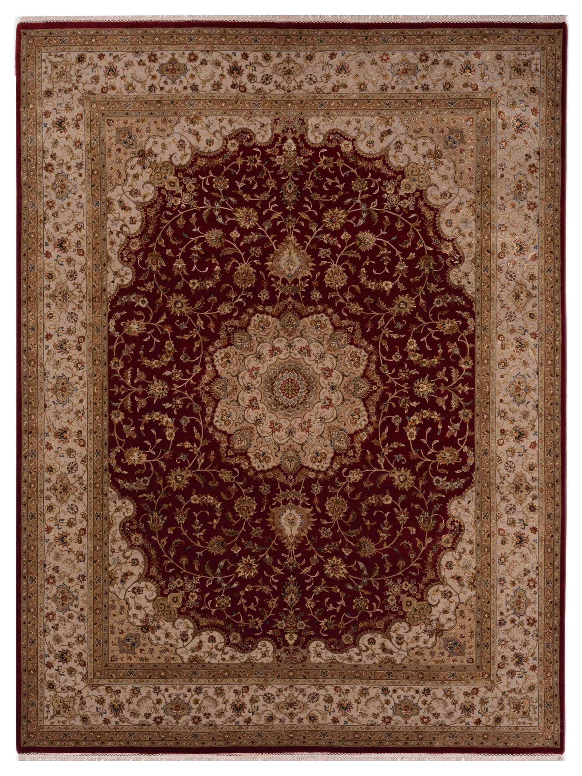 Rajpur Imperial Silk  Red Ivory Traditional