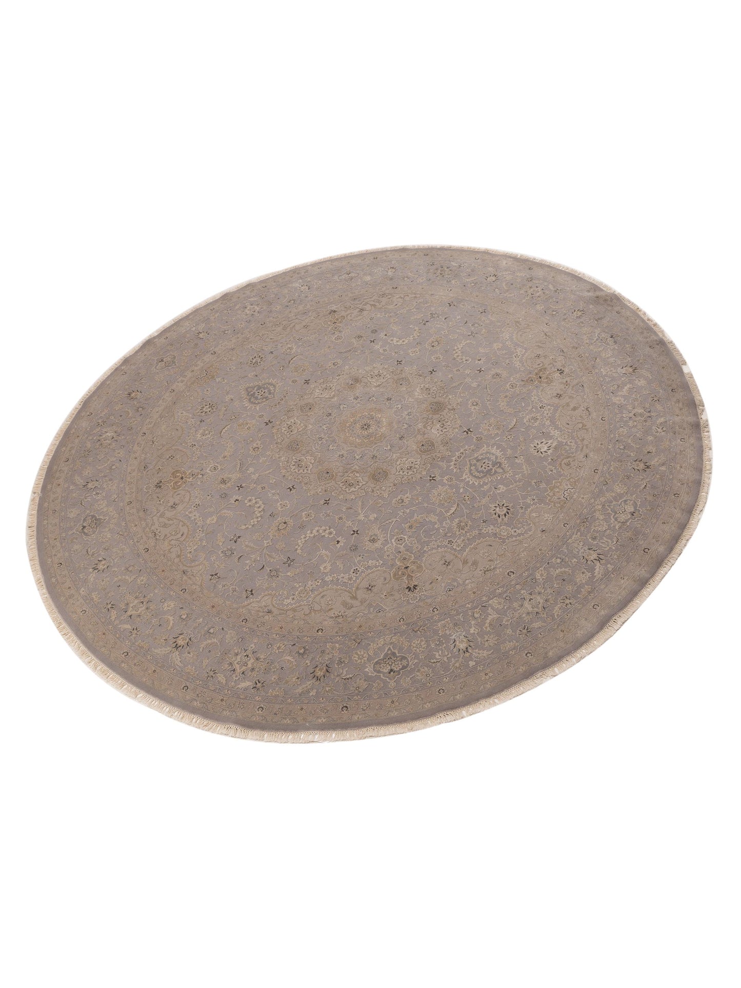 Javira Silk Gray Gray 9.11x9.11 Hand Knotted Rug