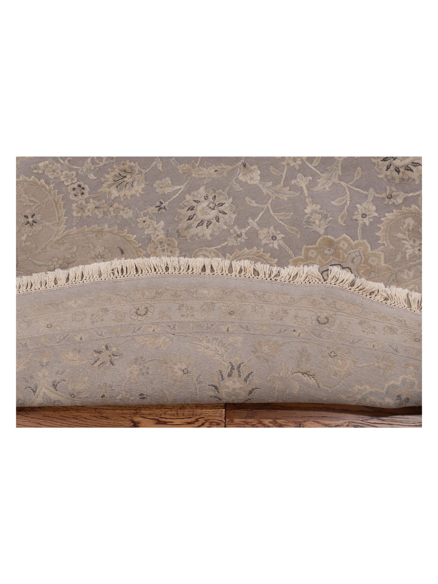 Javira Silk Gray Gray 9.11x9.11 Hand Knotted Rug