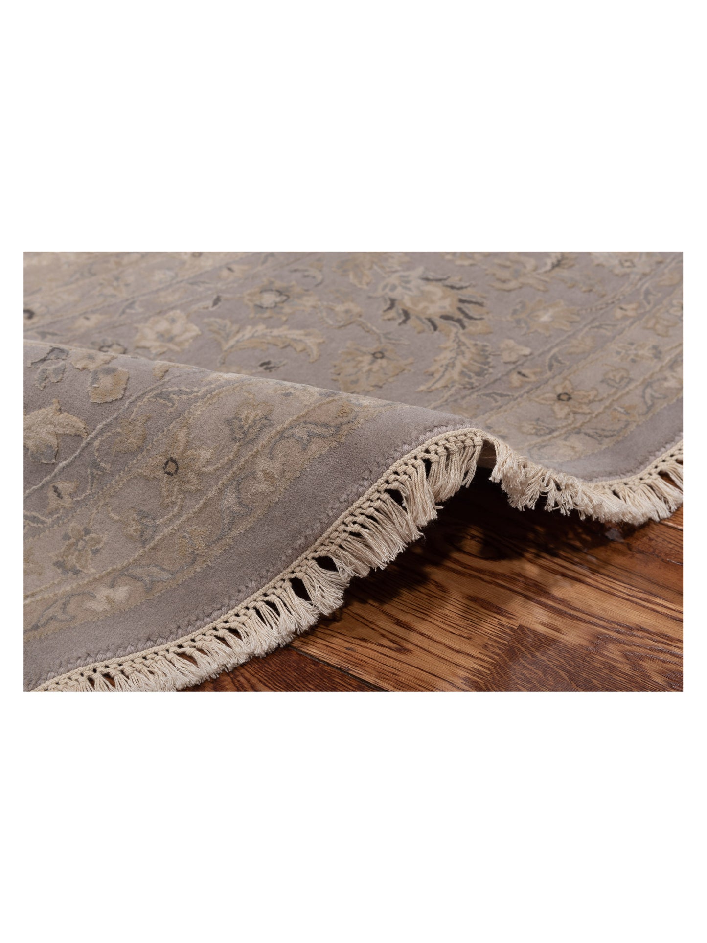 Javira Silk Gray Gray 9.11x9.11 Hand Knotted Rug