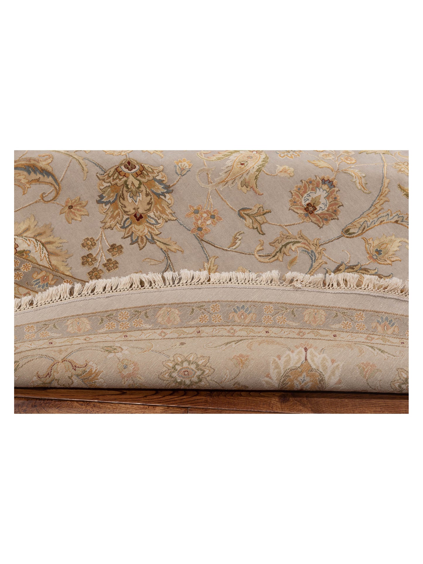 Javira Silk Beige Gold 10x10 Hand Knotted Rug