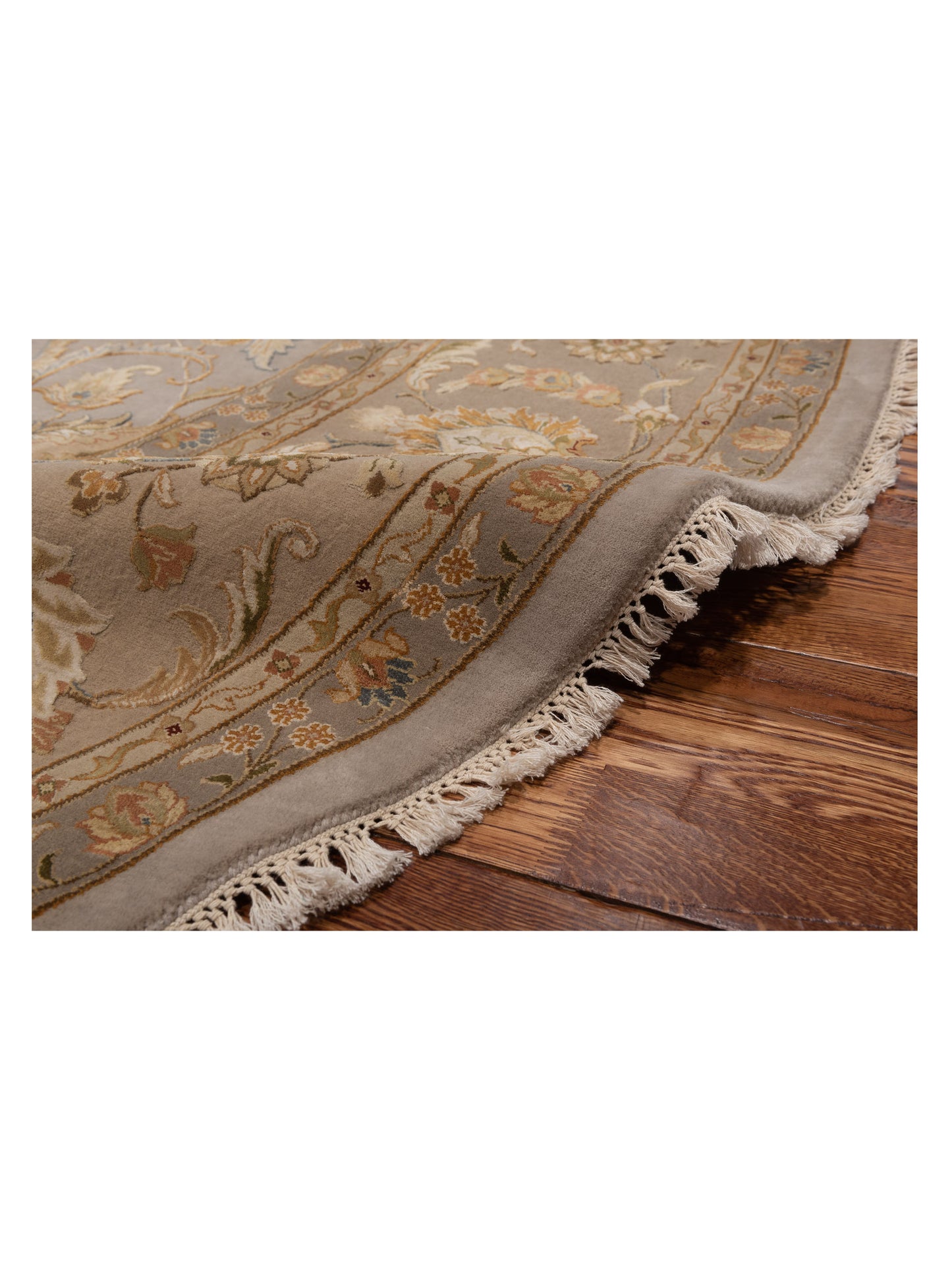 Javira Silk Beige Gold 10x10 Hand Knotted Rug