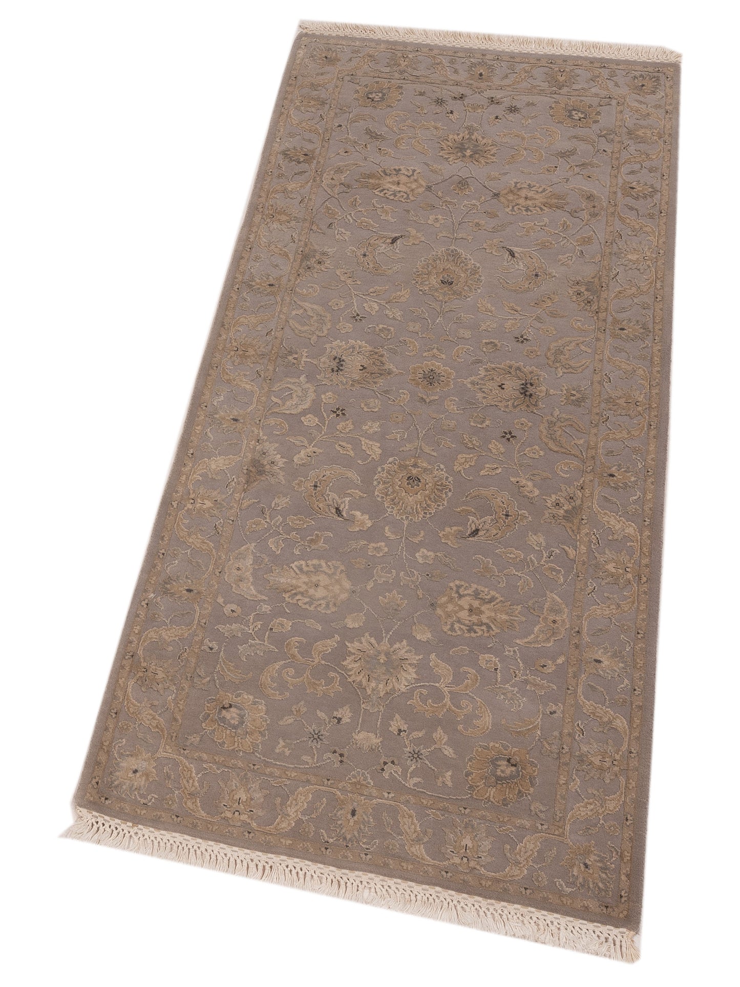Javira Silk Gray Gray 2.7x6 Hand Knotted Rug