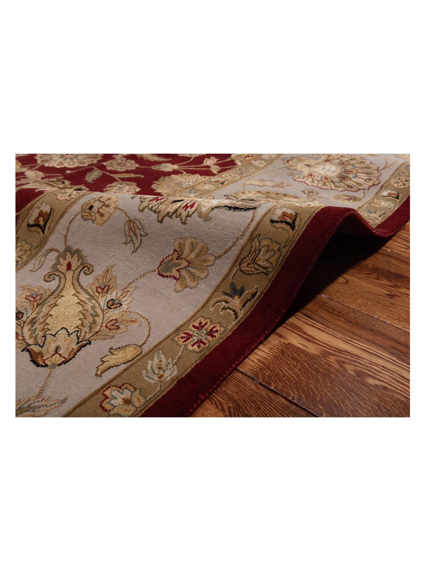 Javira Silk Red Beige 9.2x12.2 Hand Knotted Rug