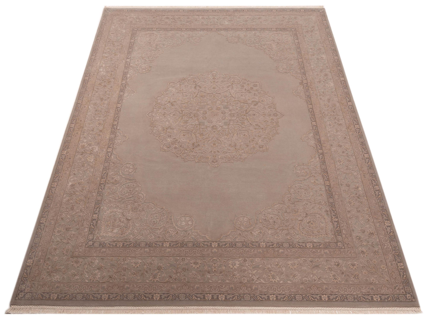 Javira Silk Silver 9.1x12.2 Hand Knotted Rug