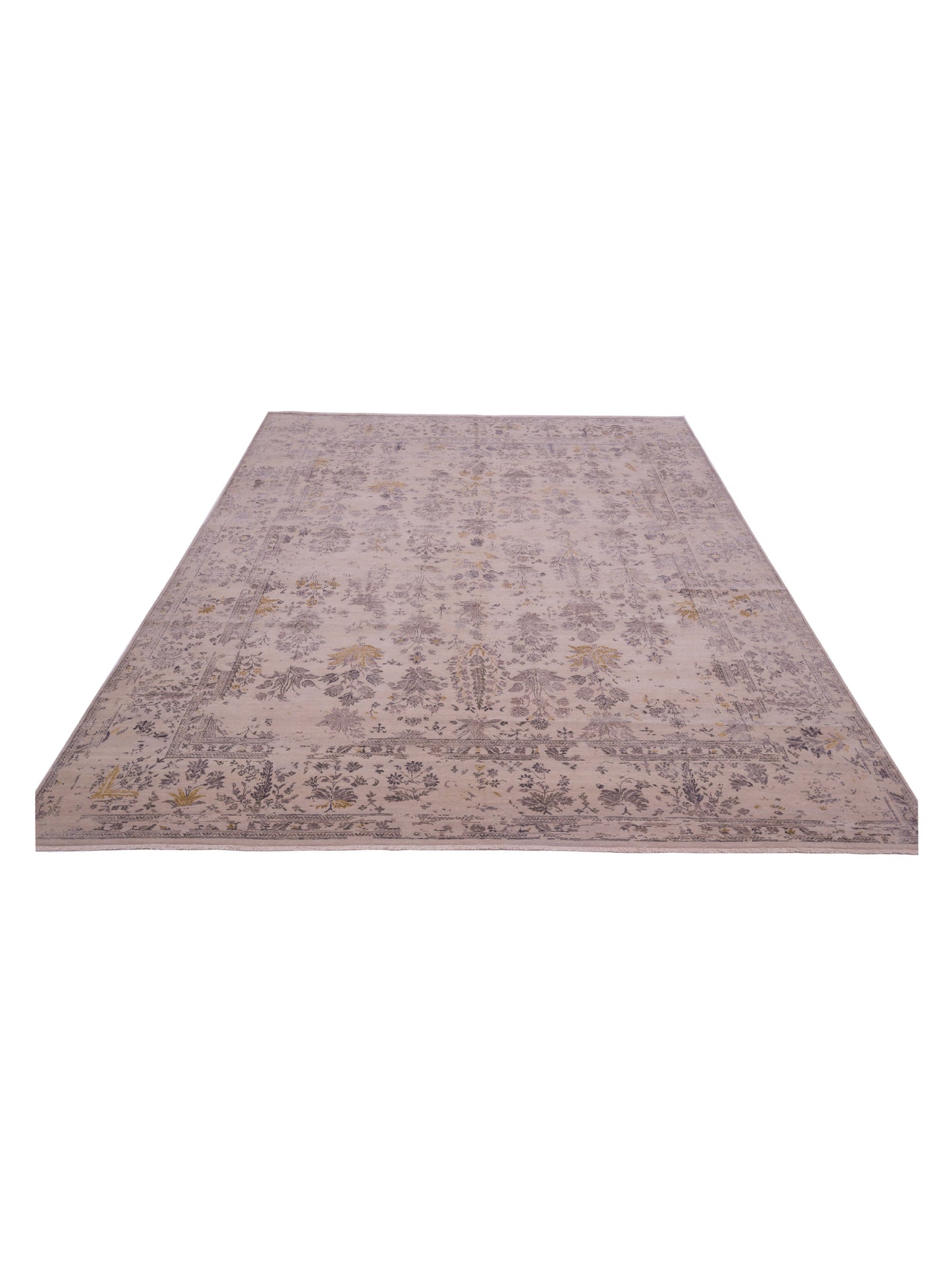 Silkara Silver Gray 8.11x11.8 Hand Knotted Rug