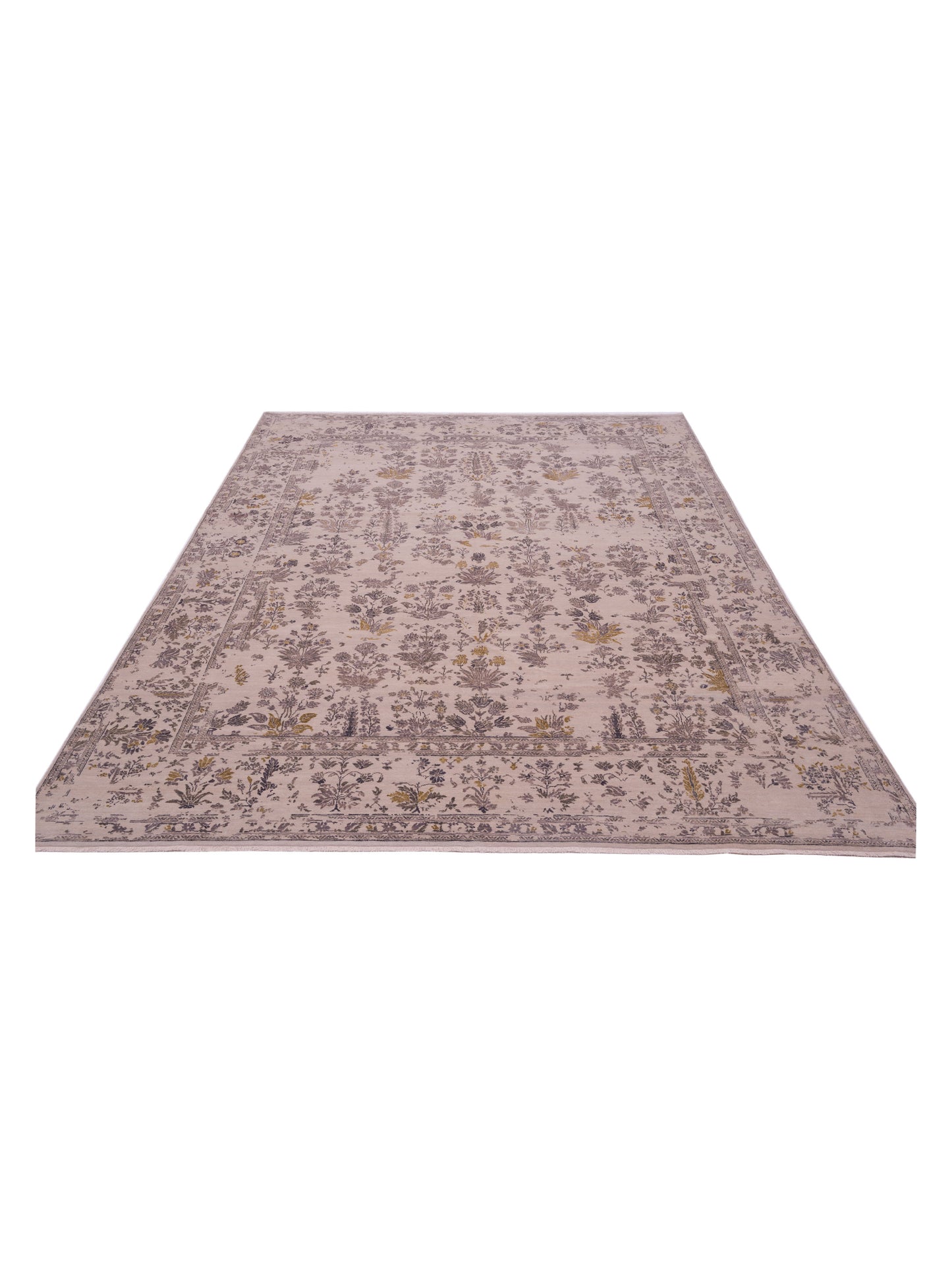 Silkara Silver Gray 8.11x11.8 Hand Knotted Rug