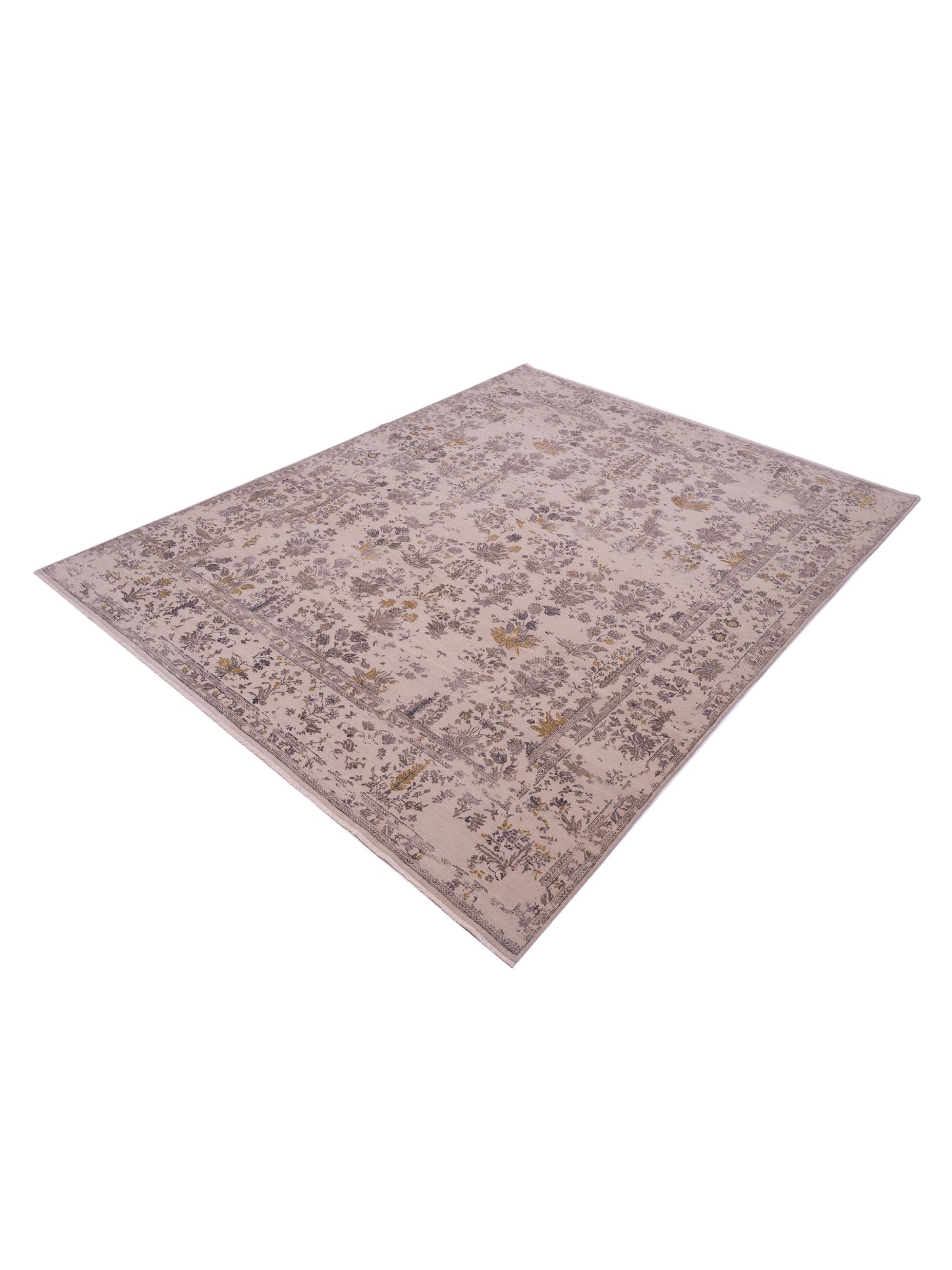Silkara Silver Gray 8.11x11.8 Hand Knotted Rug