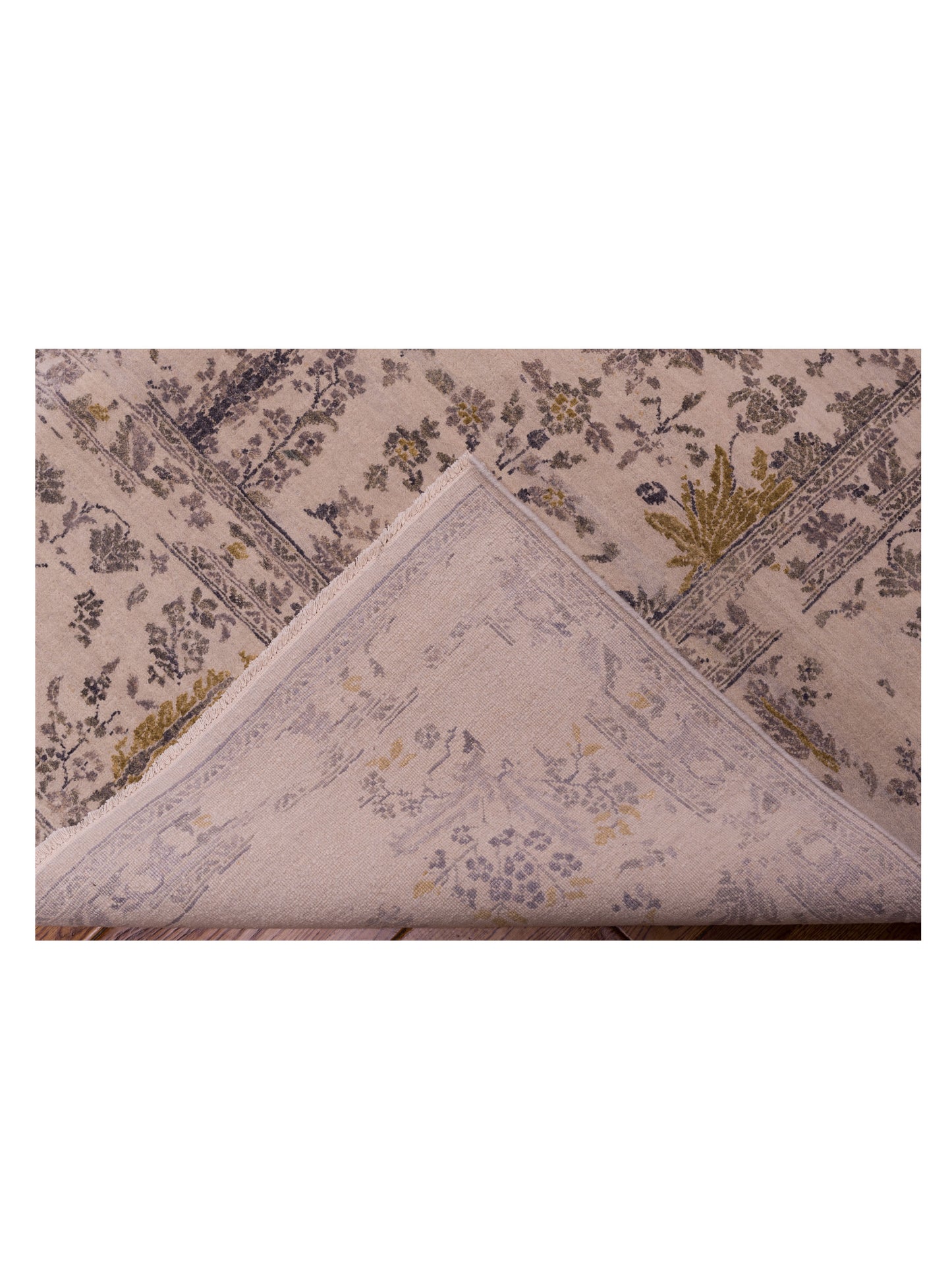 Silkara Silver Gray 8.11x11.8 Hand Knotted Rug