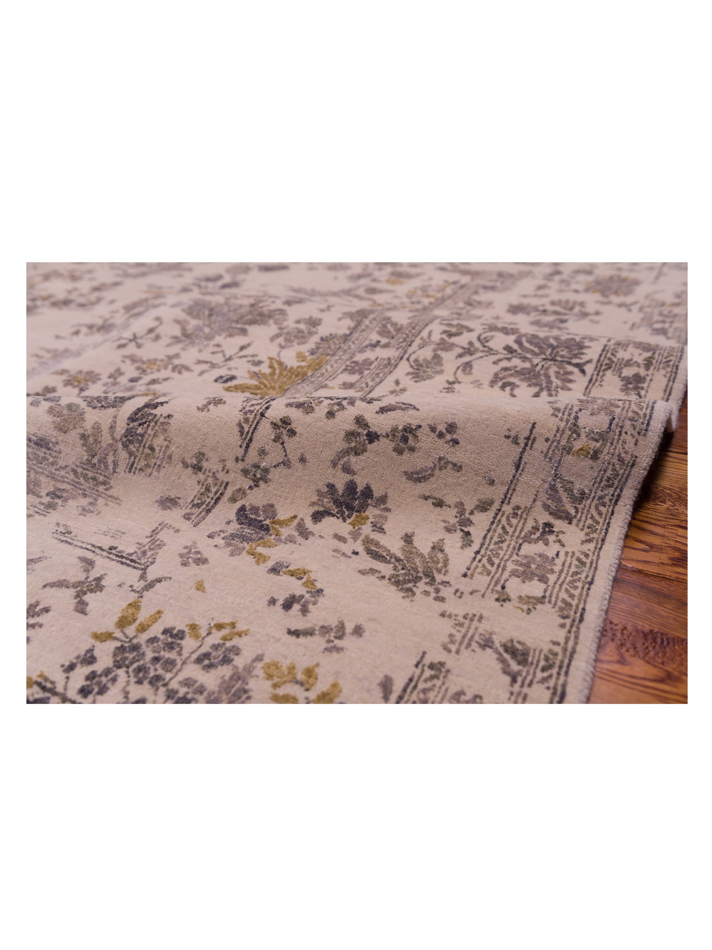 Silkara Silver Gray 8.11x11.8 Hand Knotted Rug